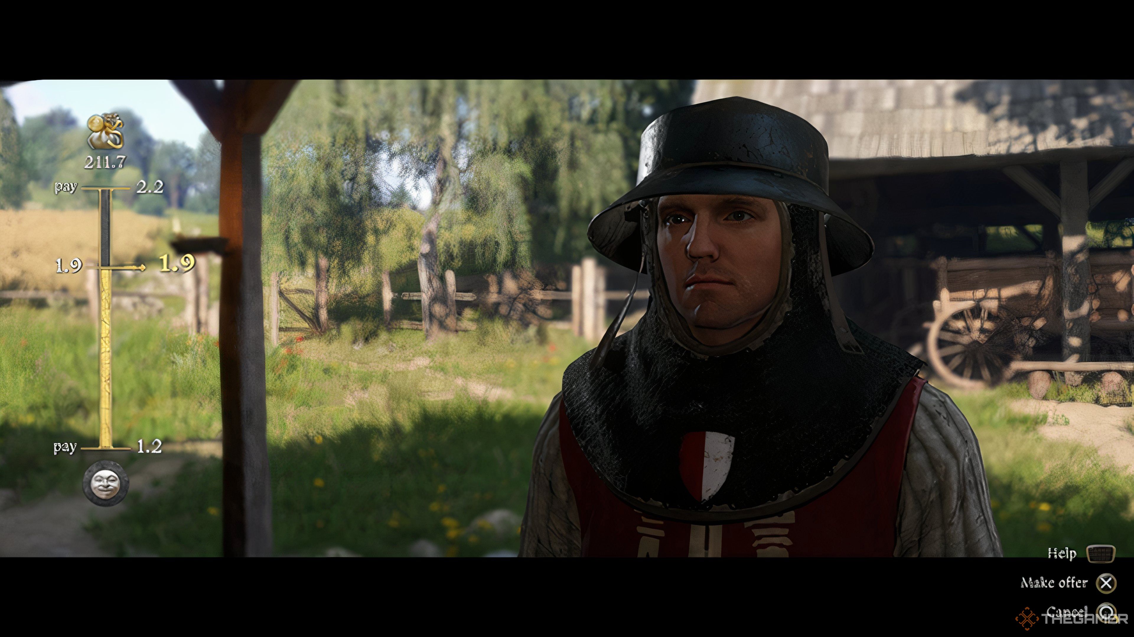 Henry and the haggling bar in Kingdom Come: Deliverance 2.