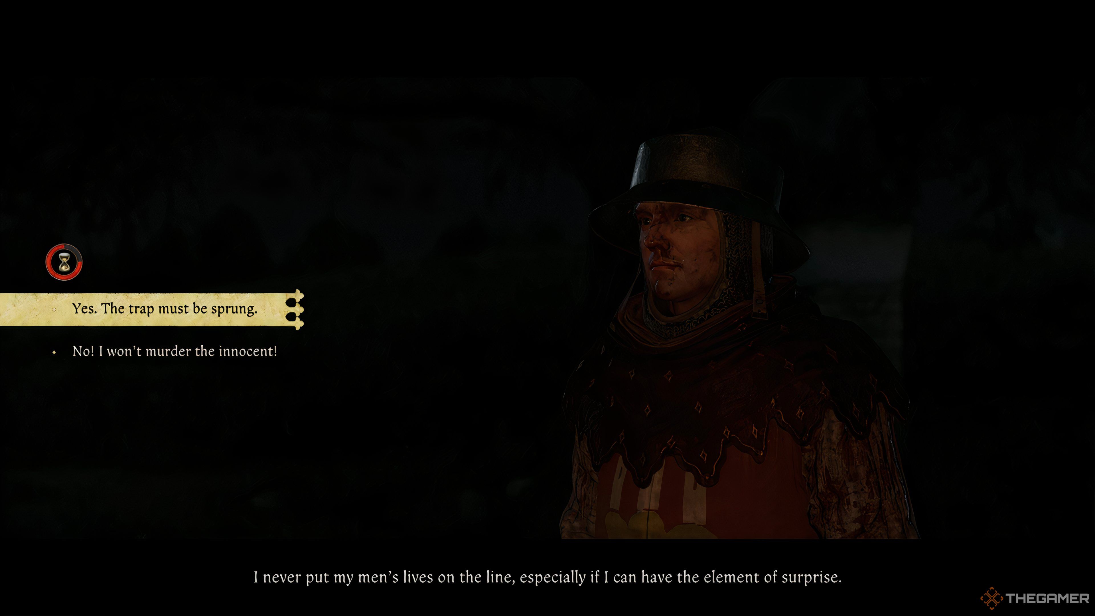 Henry making a choice in Kingdom Come: Deliverance 2.