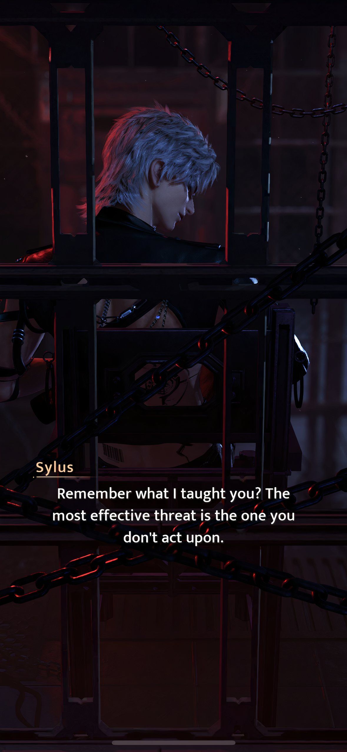 Love And Deepspace: Sylus teaches the MC how to threaten people.