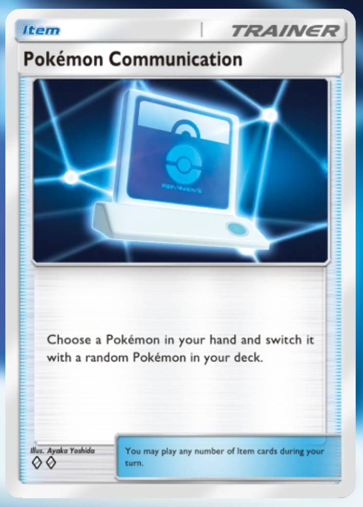 The Pokemon Communication card, from Space-Time Smackdown in Pokemon TCG Pocket.