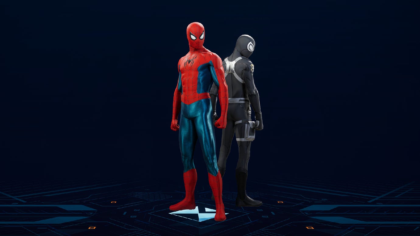 Новый красно-синий костюм в Spider-Man 2.