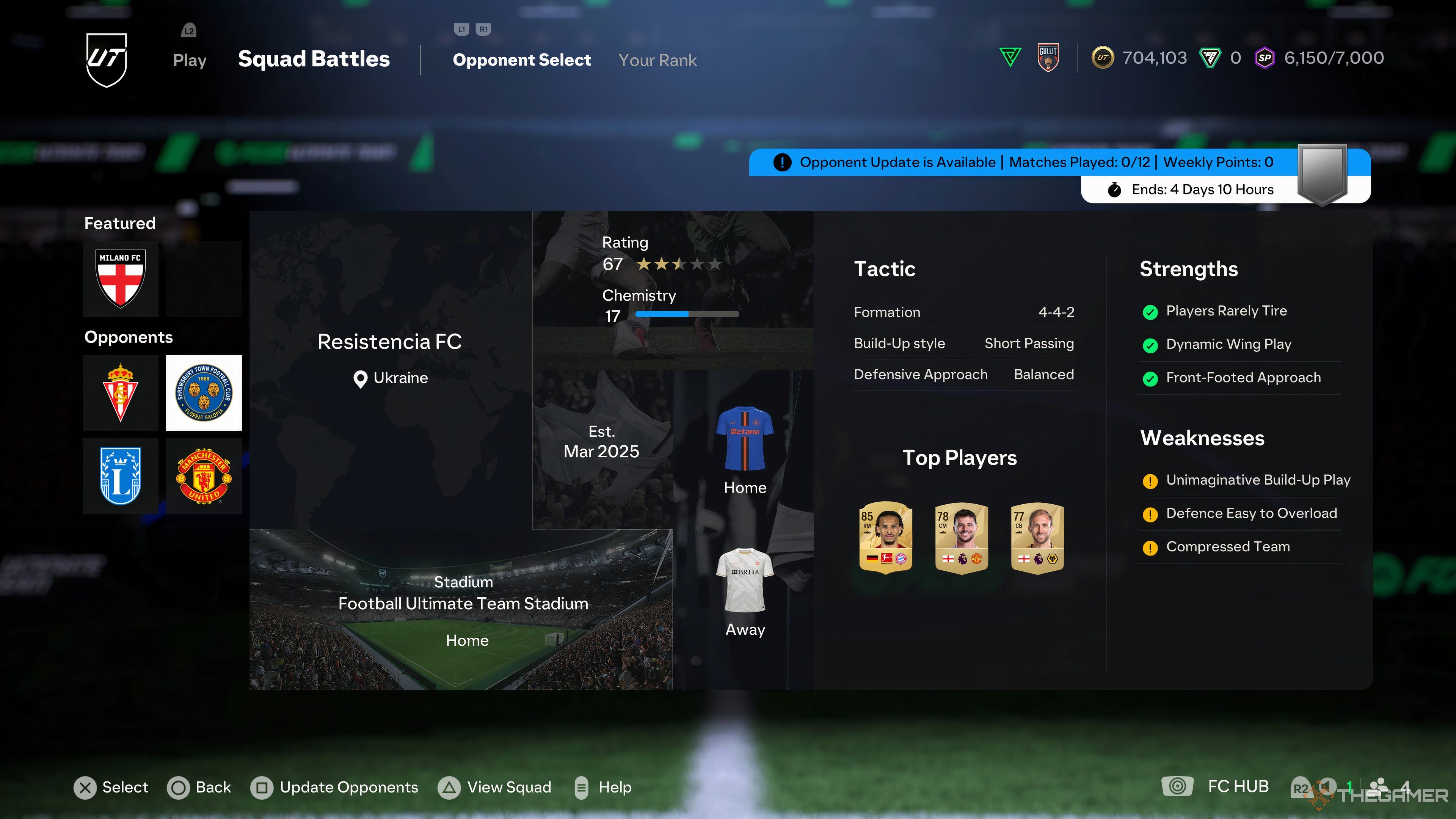 Squad battles mode in EA Sports FC 25.
