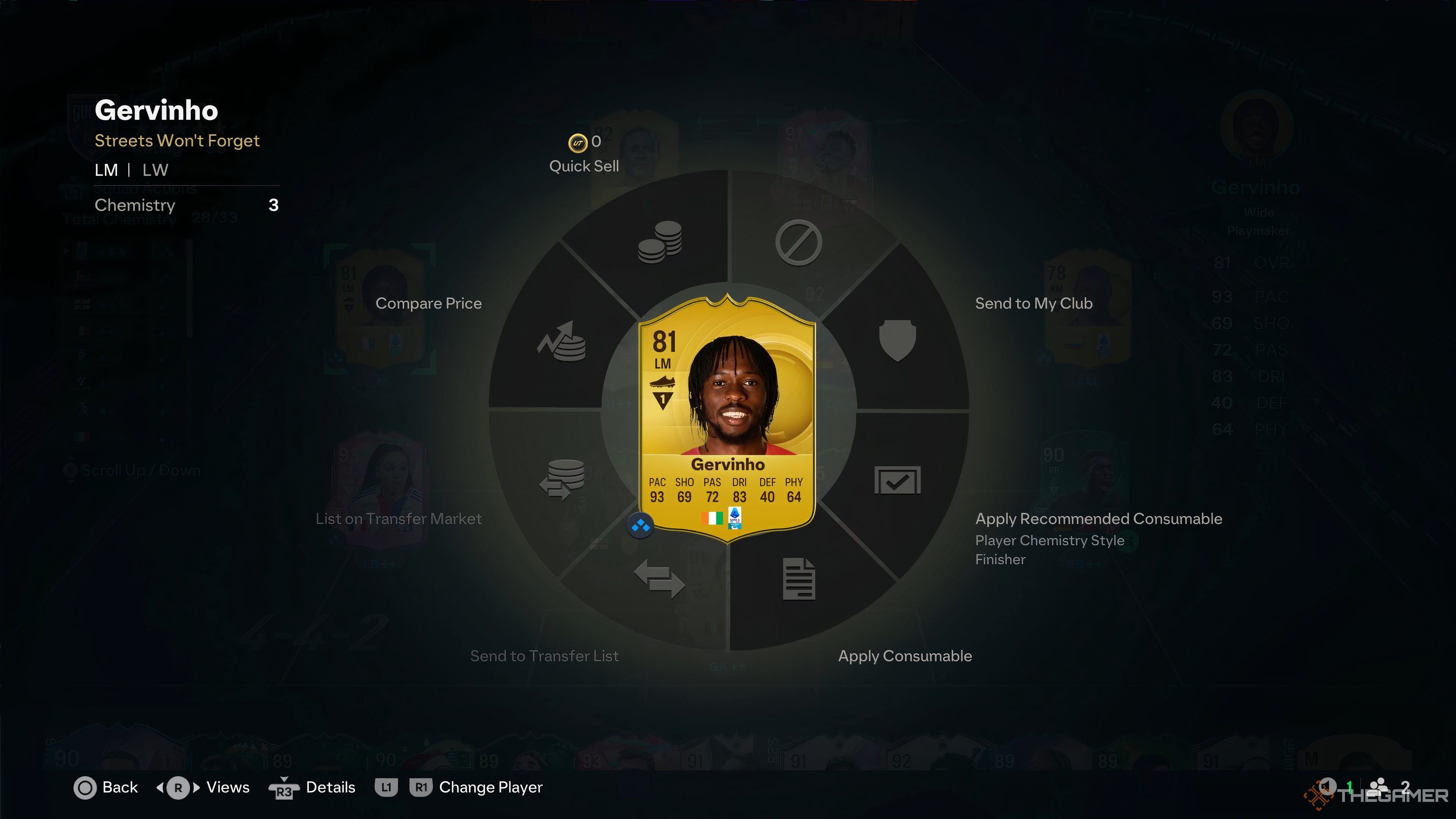 Gervinho card in EA Sports FC 25.