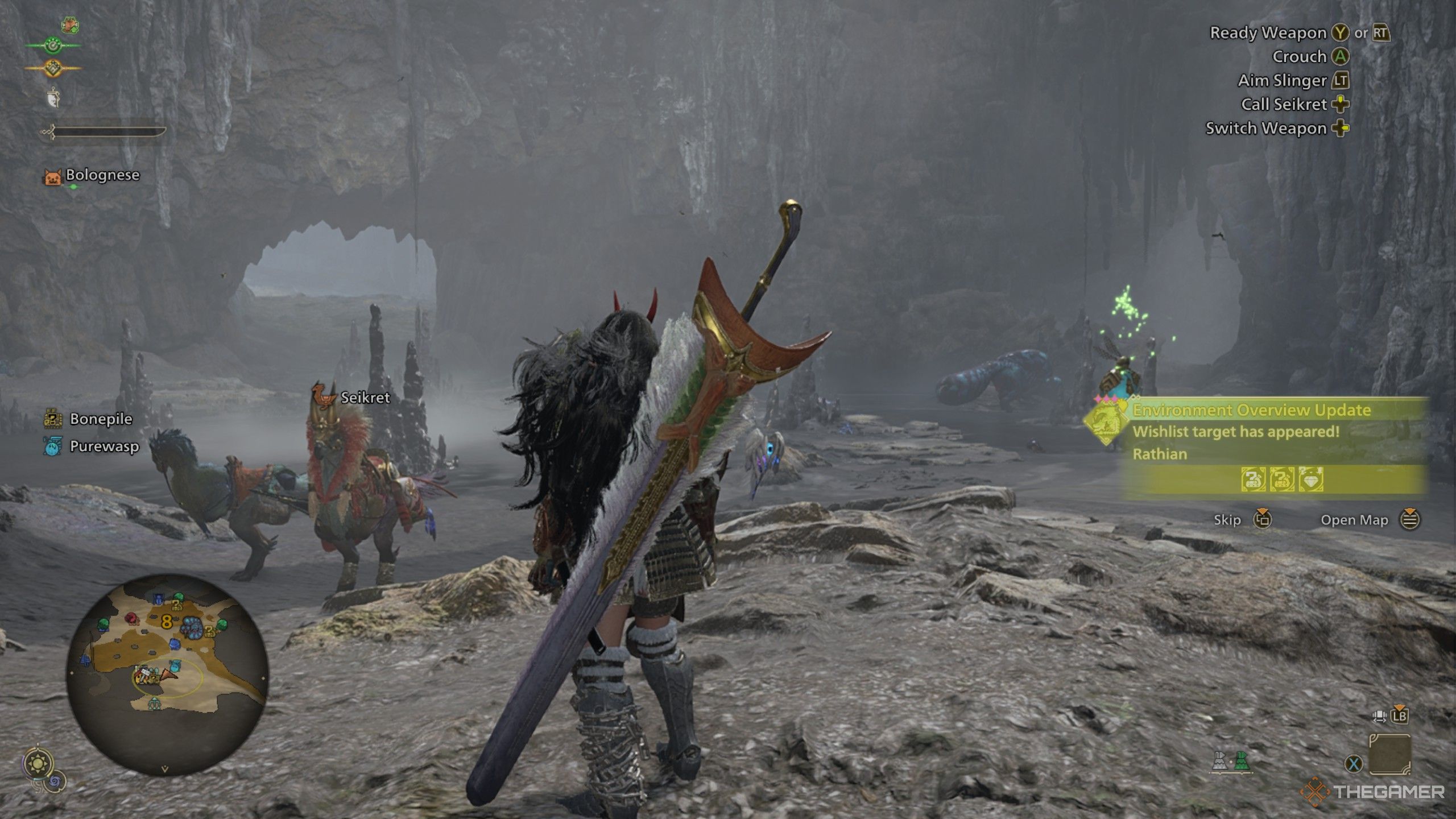 hunter by a rompopolo in the oilwell basin in monster hunter wilds.