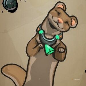 Book image of the familiar Gale, the Polecat, in Hades 2.