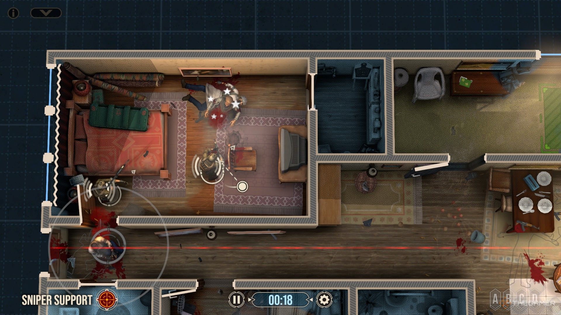 Door Kickers 2: Task Force North - A squad using their synergy to remove hostile threats.