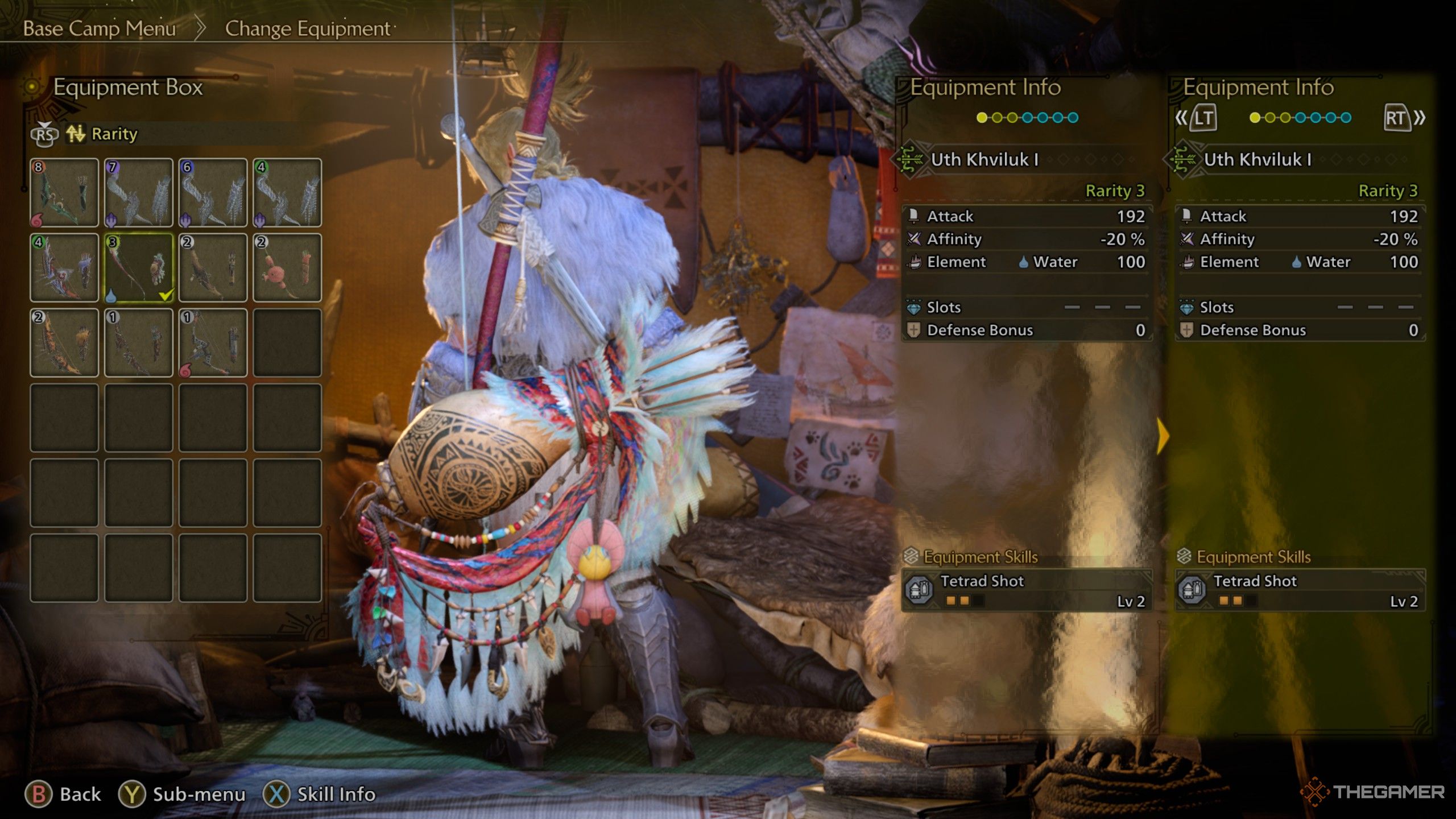 A bow in Monster Hunter Wilds with negative affinity.