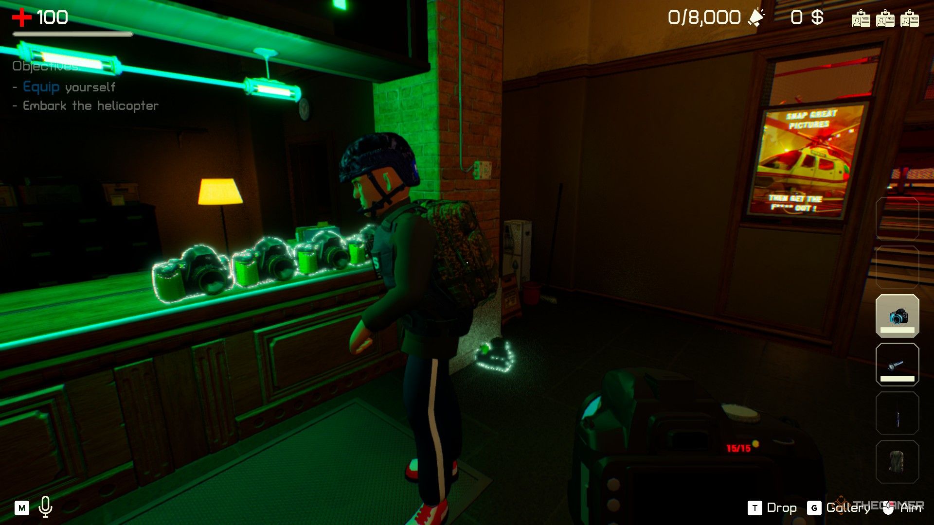 The Headliners: A friendly player wearing a backpack for additional item space.