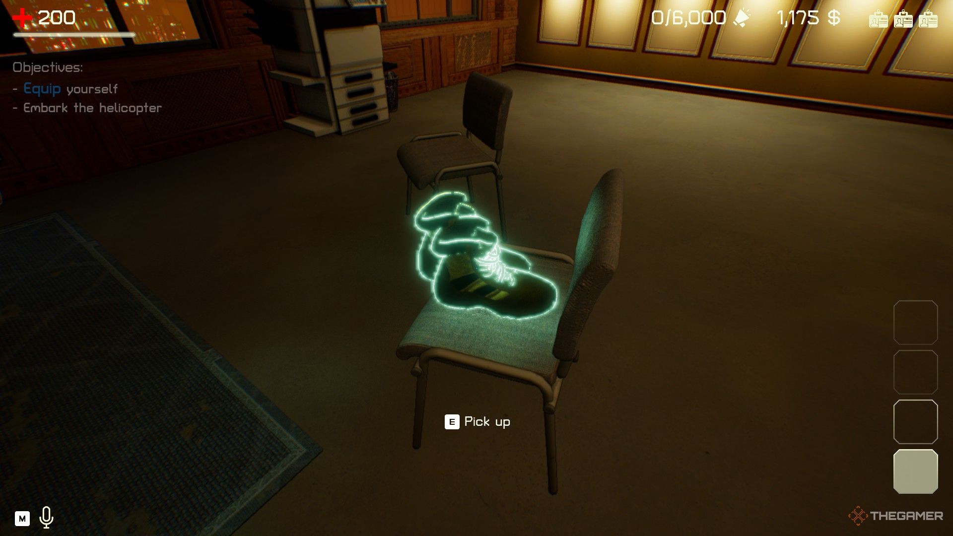 The Headliners: Sport shoes placed on top of a chair in the hub.