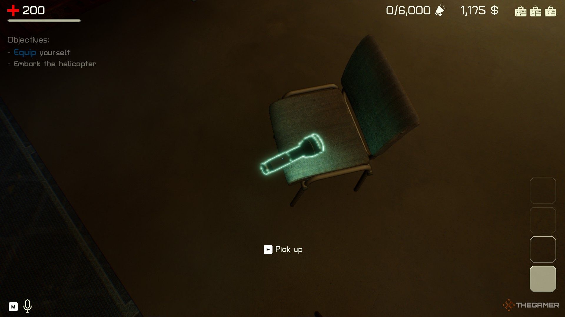 The Headliners: A Pro flashlight placed on a chair inside the hub.