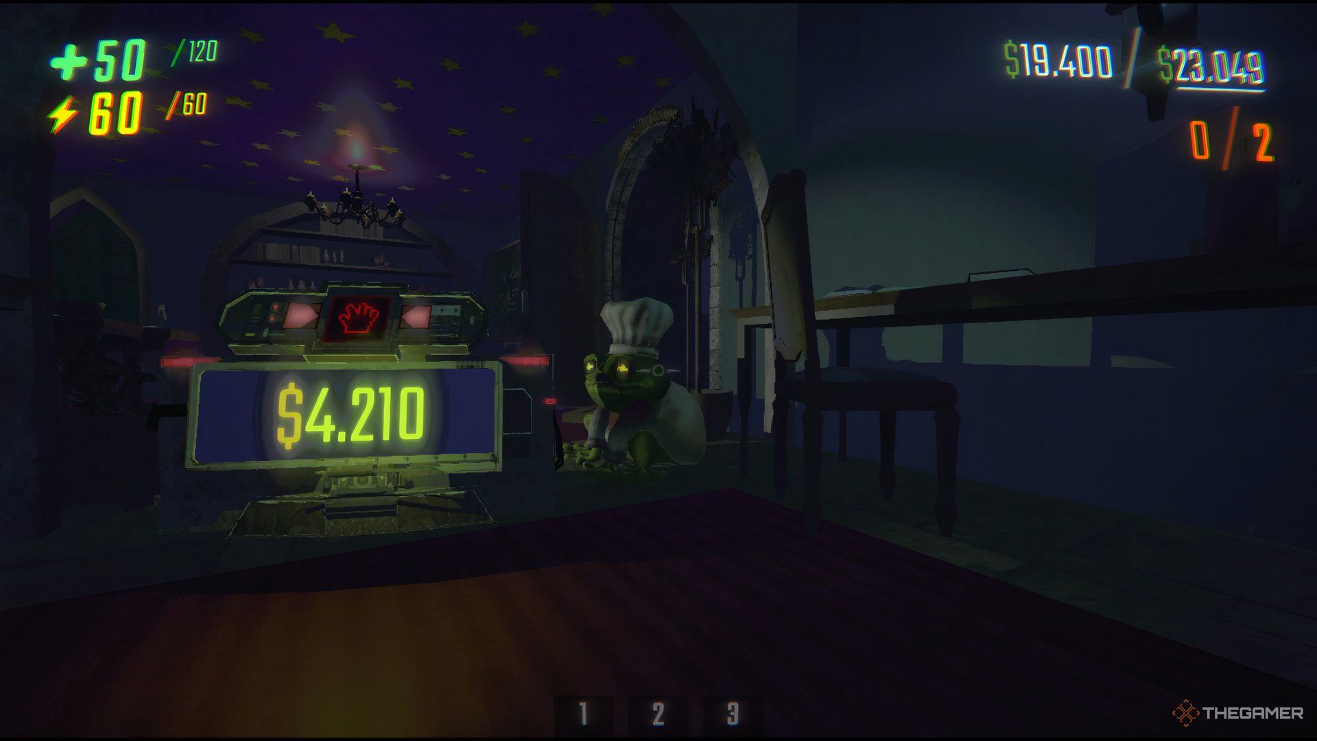 Chef Monster In R.E.P.O. Beside Cart.