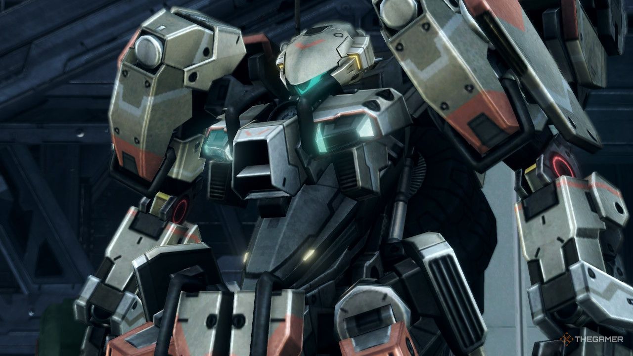A skell mech up close in xenoblade chronicles x definitive edition.