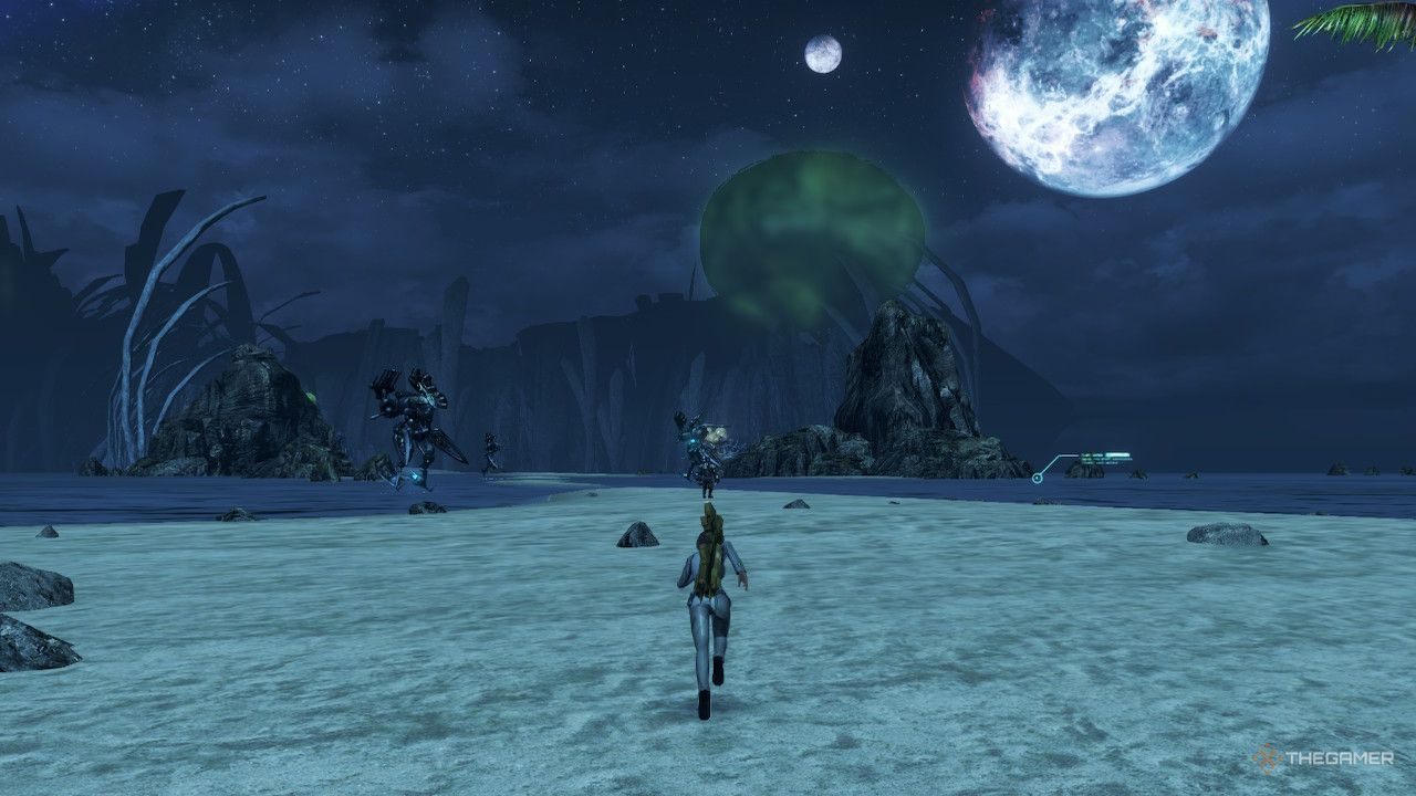 Approaching Sylvalum in xenoblade chronicles x definitive edition.