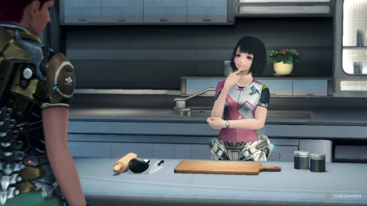 Lin preparing to cook in xenoblade chronicles x definitive edition.