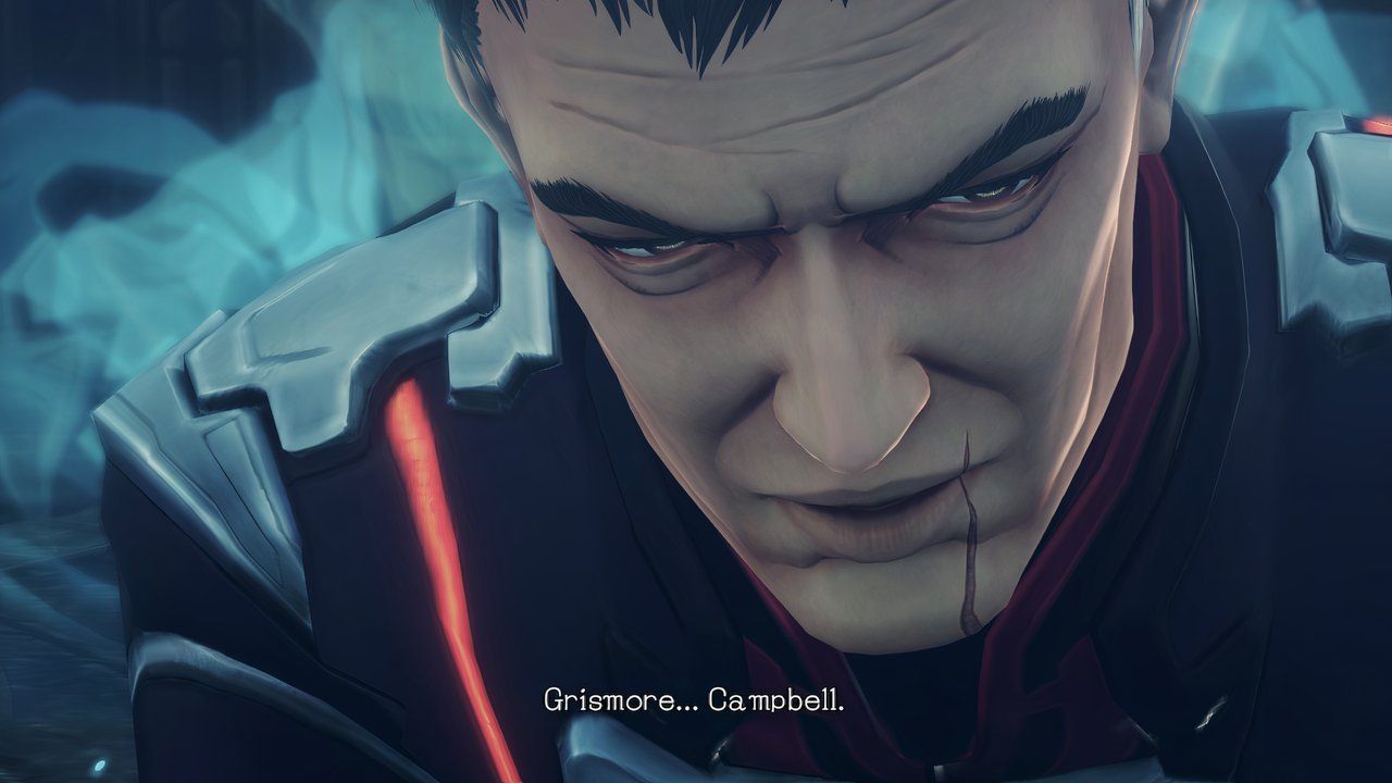 A close up of Secretary Nagi's face in Xenoblade Chronicles X.