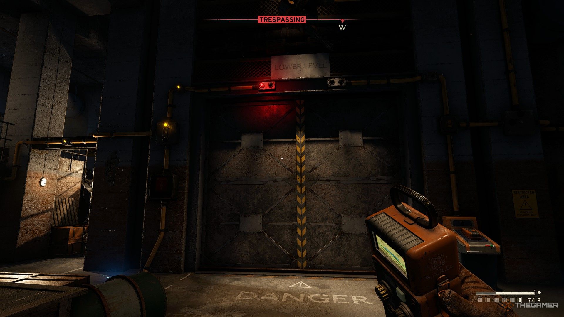 the bulkhead door leading to the lower robotics lab in atomfall, locked.