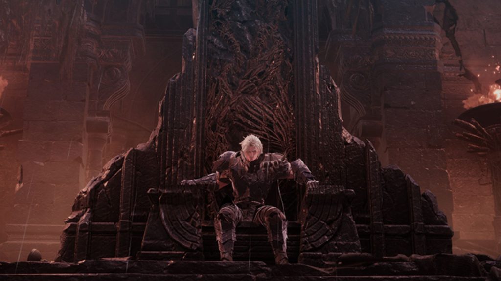 character sitting on throne in the first berserker khazan