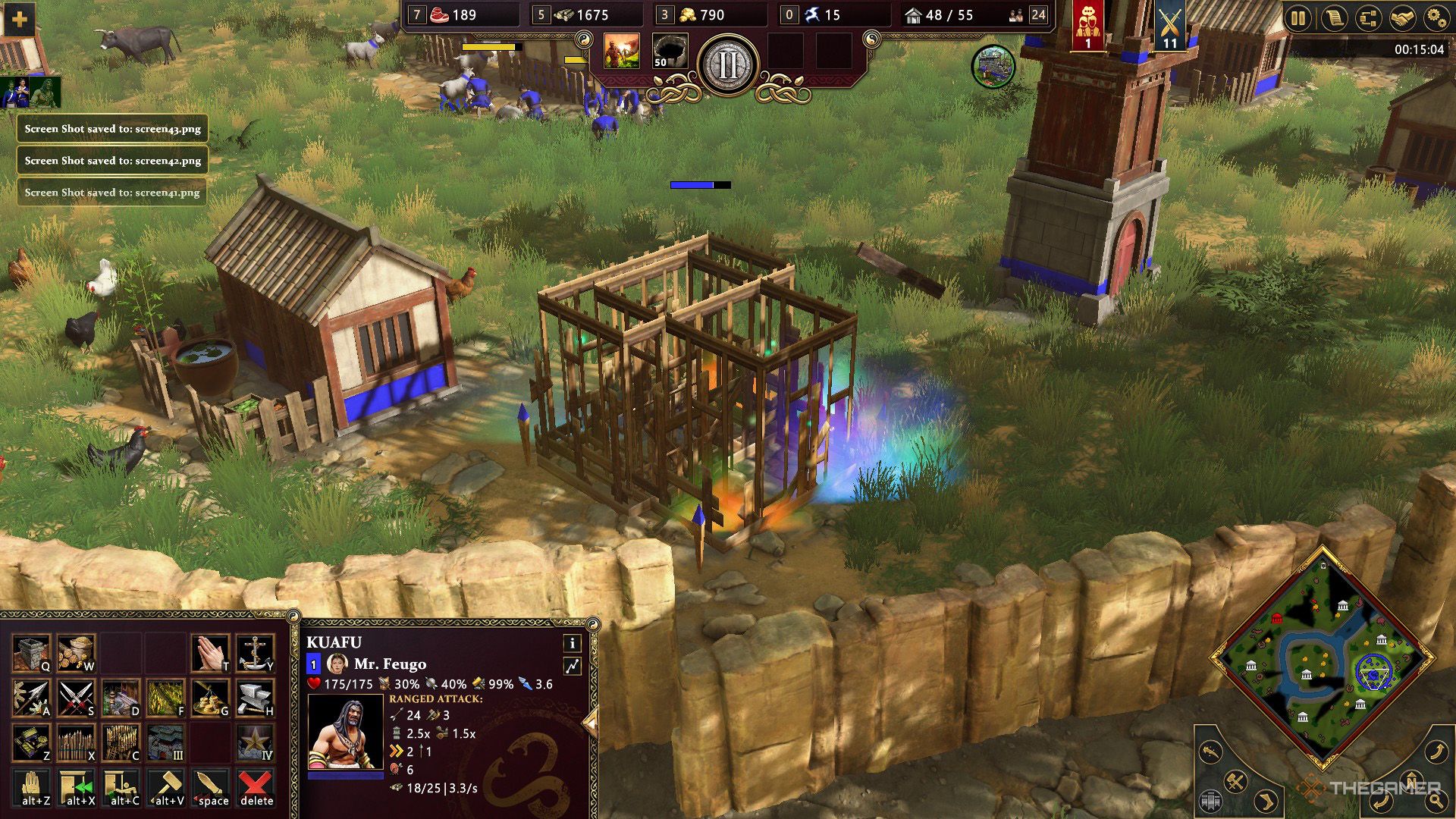 A house is automatically constructs due to Nuwa's power in Age of Mythology - Retold