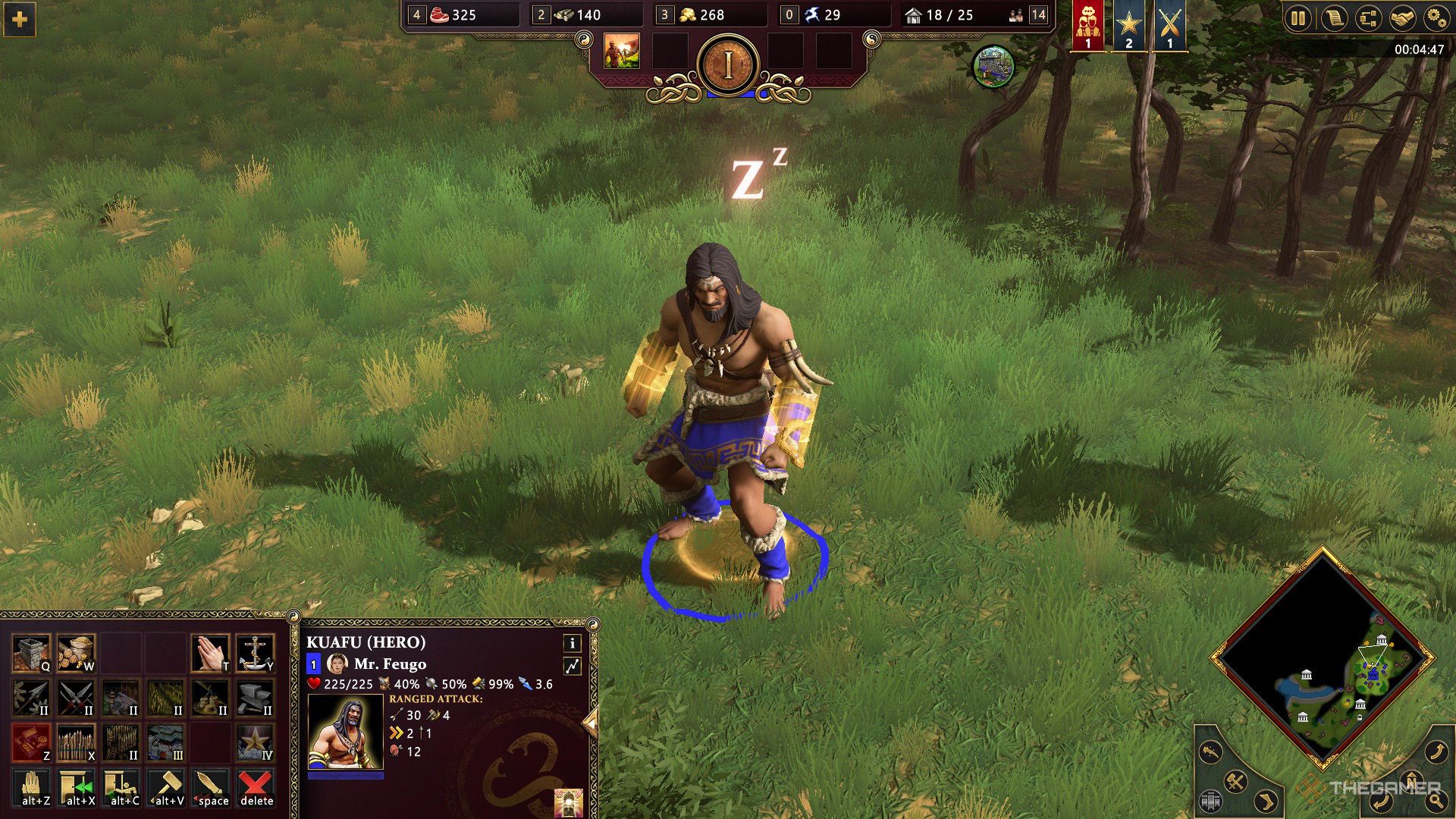 A Kuafu Chieftain is waiting commands in Age of Mythology - Retold