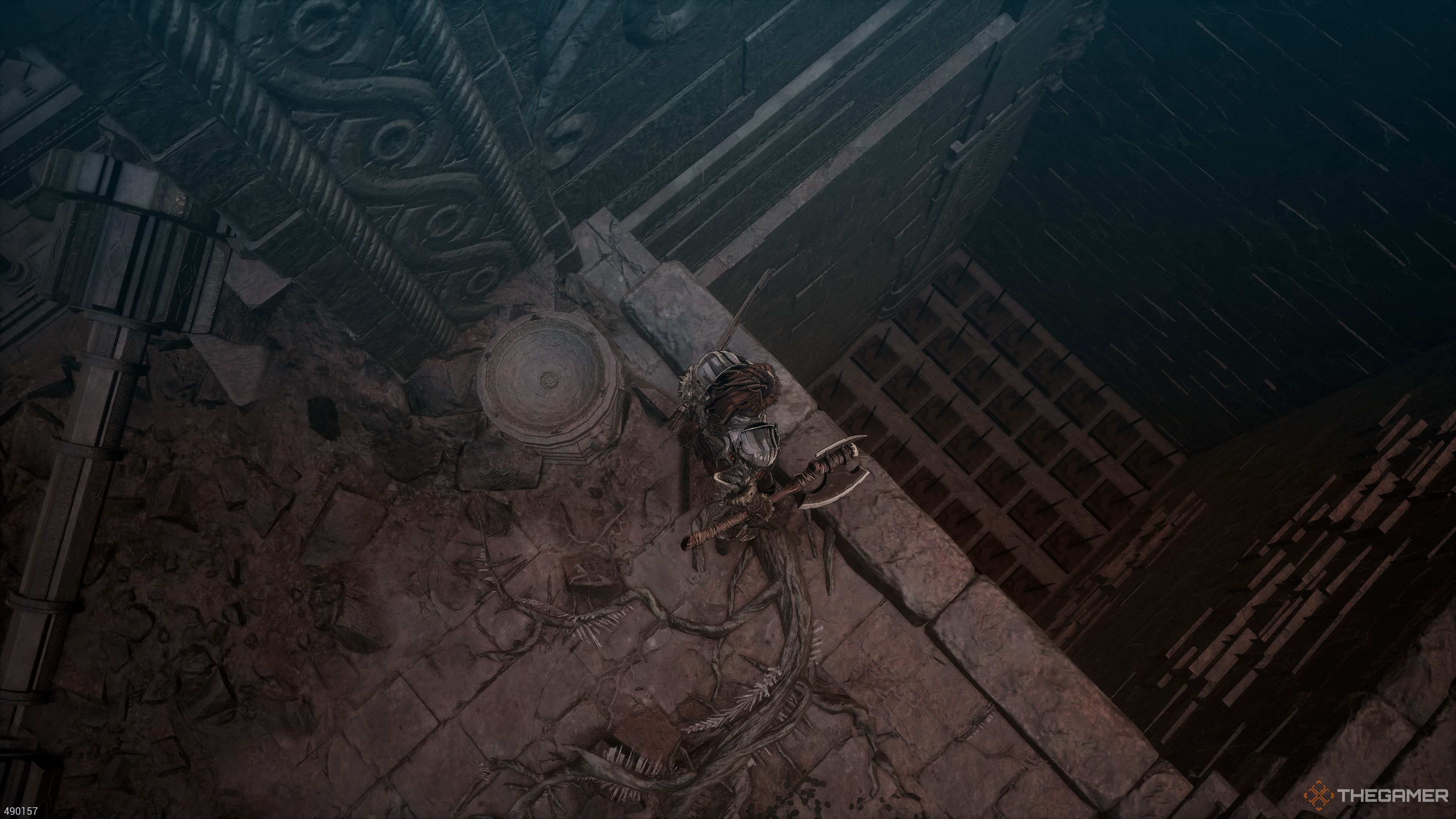 A spike trap in the Beneath the Forgotten Temple in The First Berserker Khazan.-1
