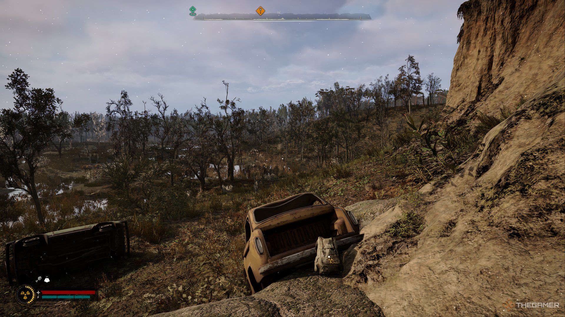 An image showing abandoned cars in Stalker 2.