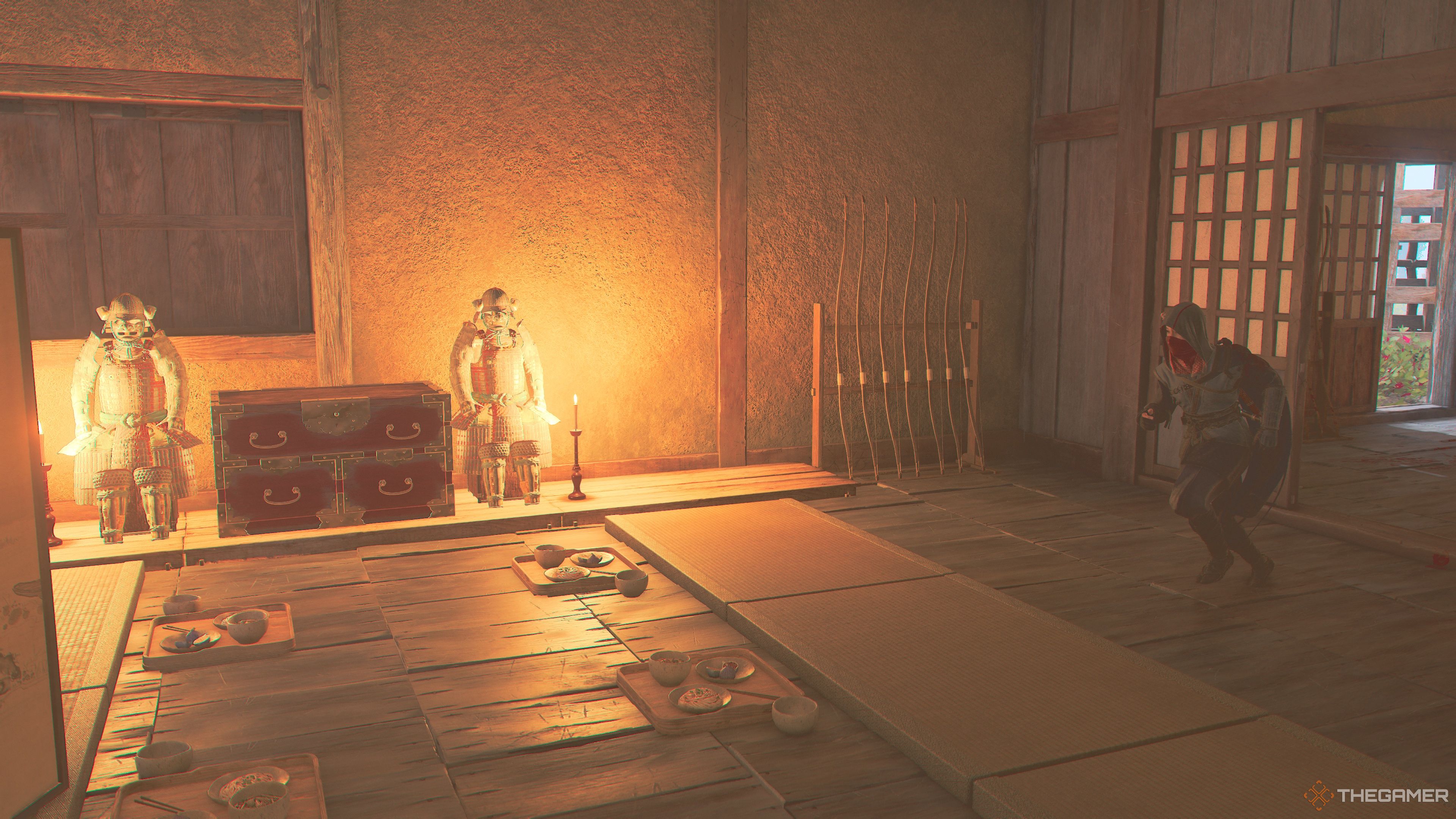 Noae approaches the Hijiyama Fort Legendary Chest in Assassin's Creed Shadows.
