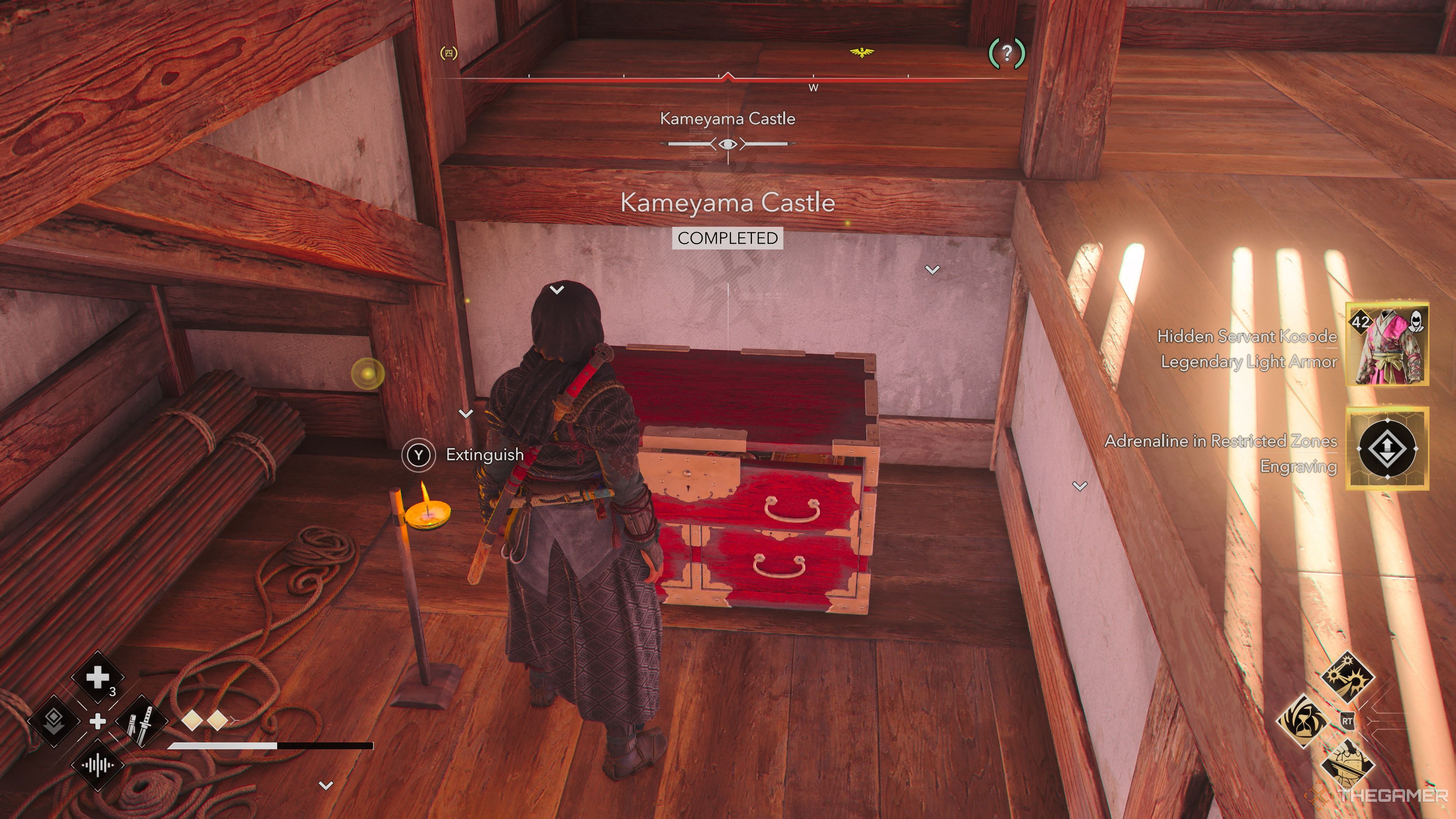 The Kameyama Castle Rewards in Assassin's Creed Shadows.