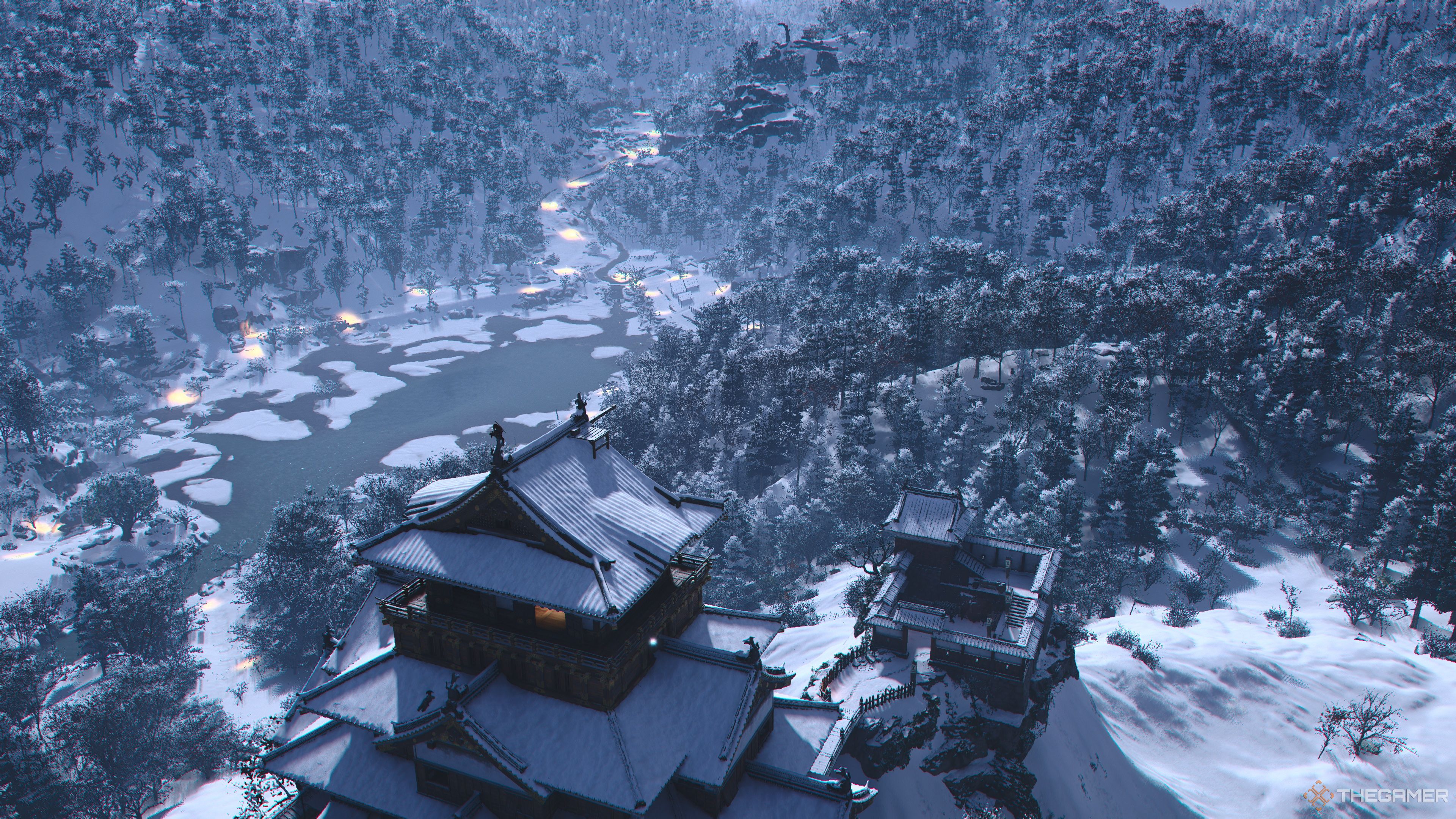 The Nochiseyama Castle Viewpoint in Assassin's Creed Shadows.