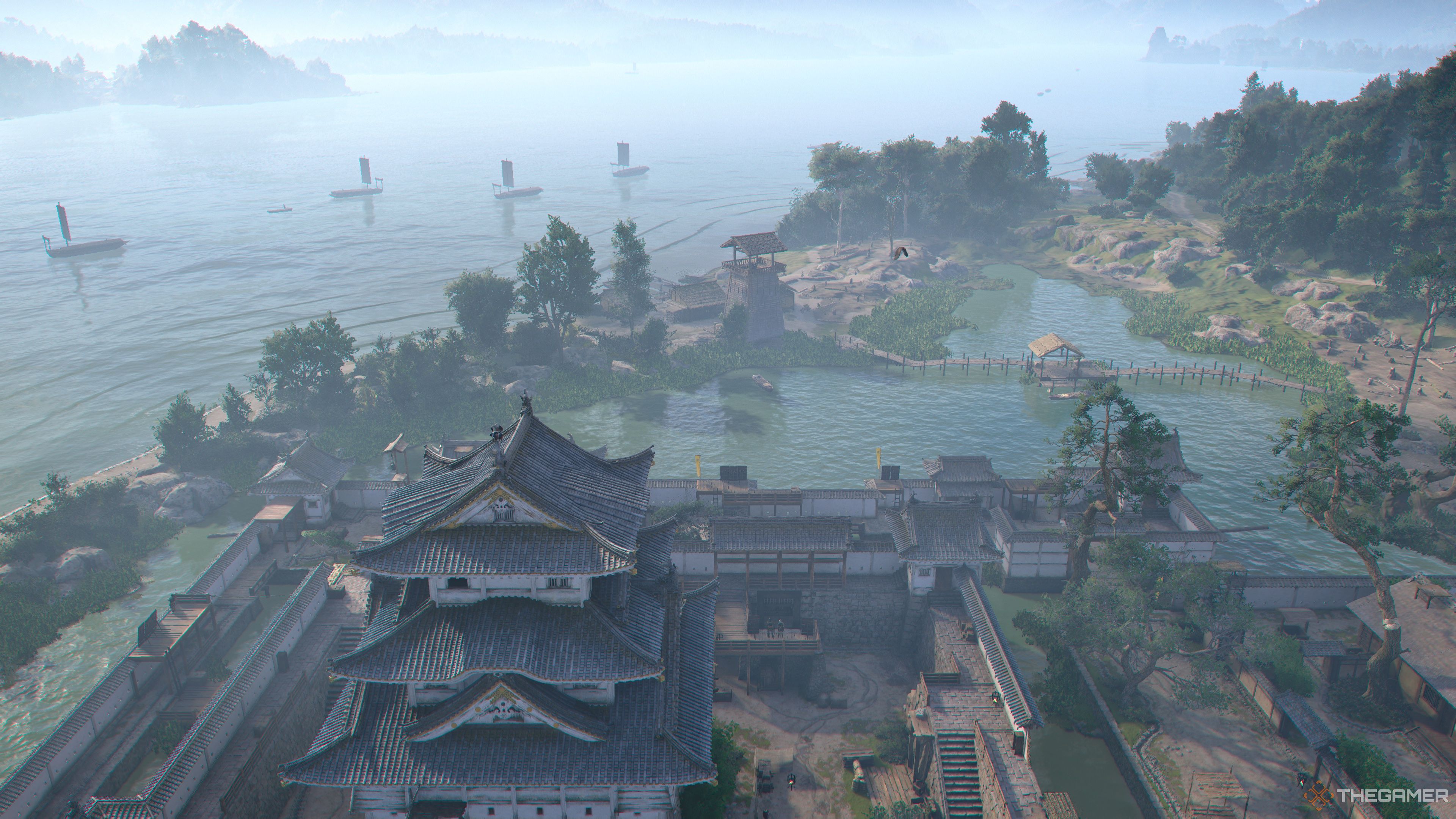 The Omizo Castle Viewpoint in Assassin's Creed Shadows.