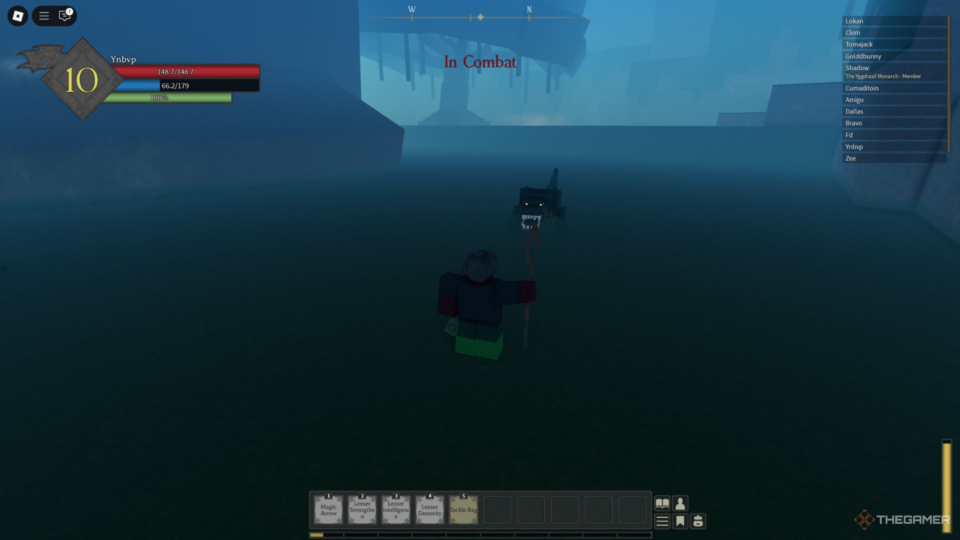 The player character shows Alligator in the Greatwood Swamps forest near Ashenshire in Rune Slayer.