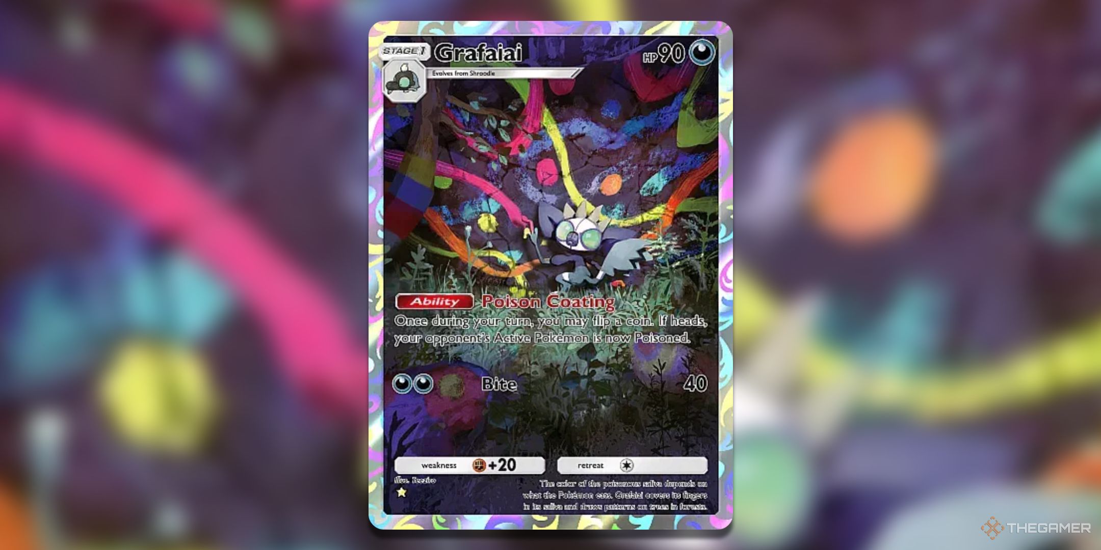 Art rare Grafaiai Pokemon TCG Pocket Shining Revelry Card Art.
