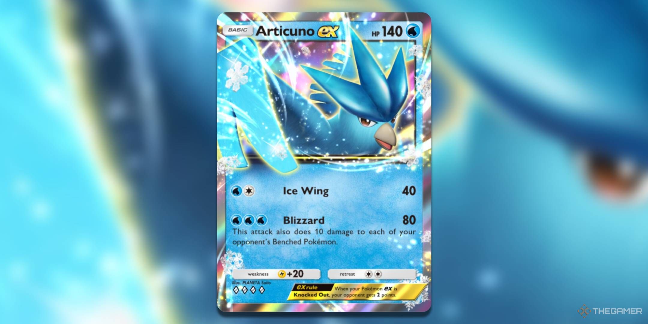 The Articuno ex card, from Genetic Apex in Pokemon TCG Pocket.