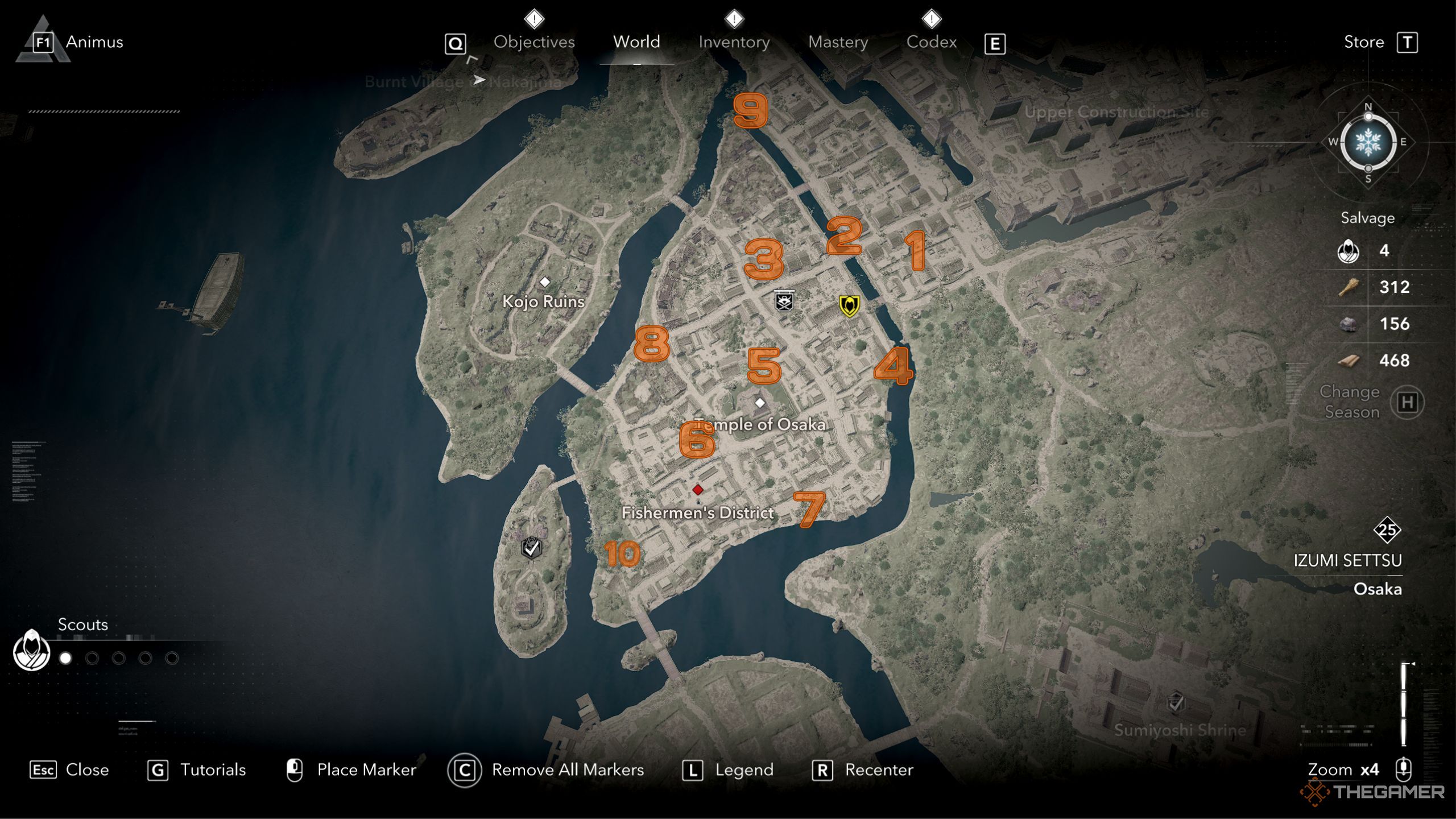 Asssassins Creed Shadows butterfly locations in The Butterfly Collector.