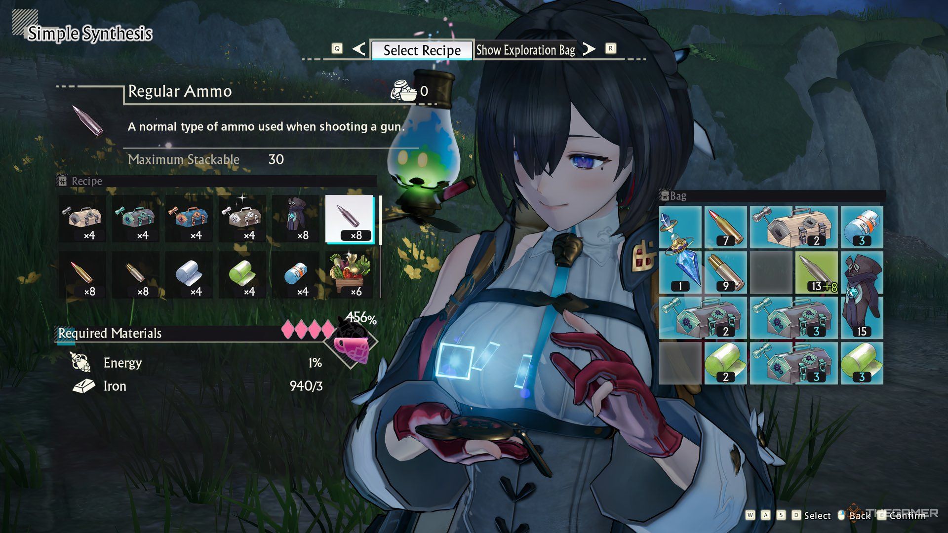Yumia performing Simple Synthesis for more ammo in Atelier Yumia: The Alchemist Of Memories & The Envisioned Land.