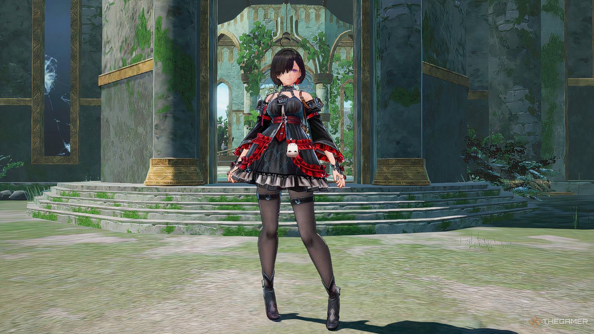 Yumia with the Black Rose Magician dress in Atelier Yumia: The Alchemist Of Memories & The Envisioned Land.