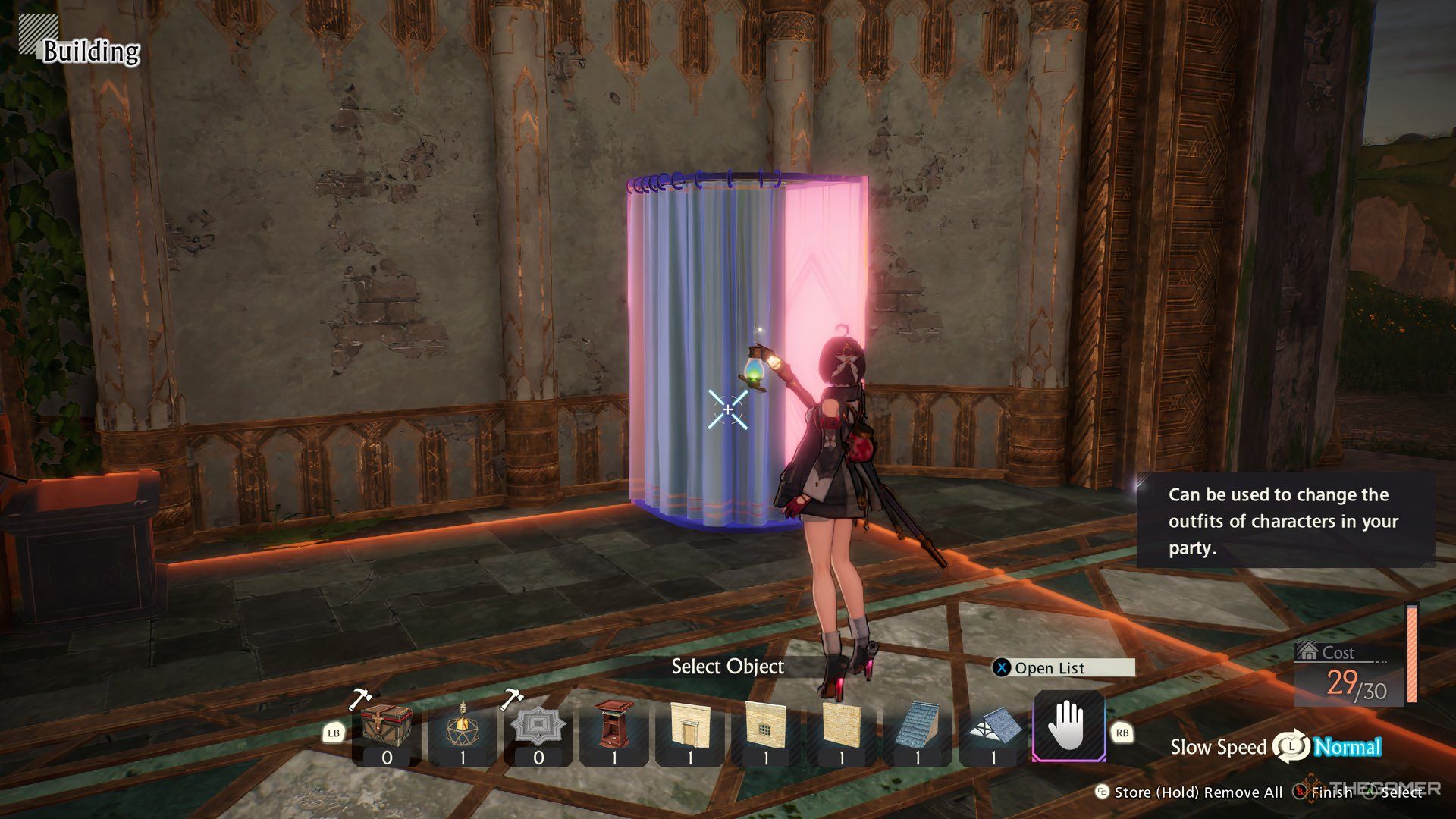 Yumia setting a Dressing Room inside the Atelier in Atelier Yumia: The Alchemist Of Memories & The Envisioned Land.