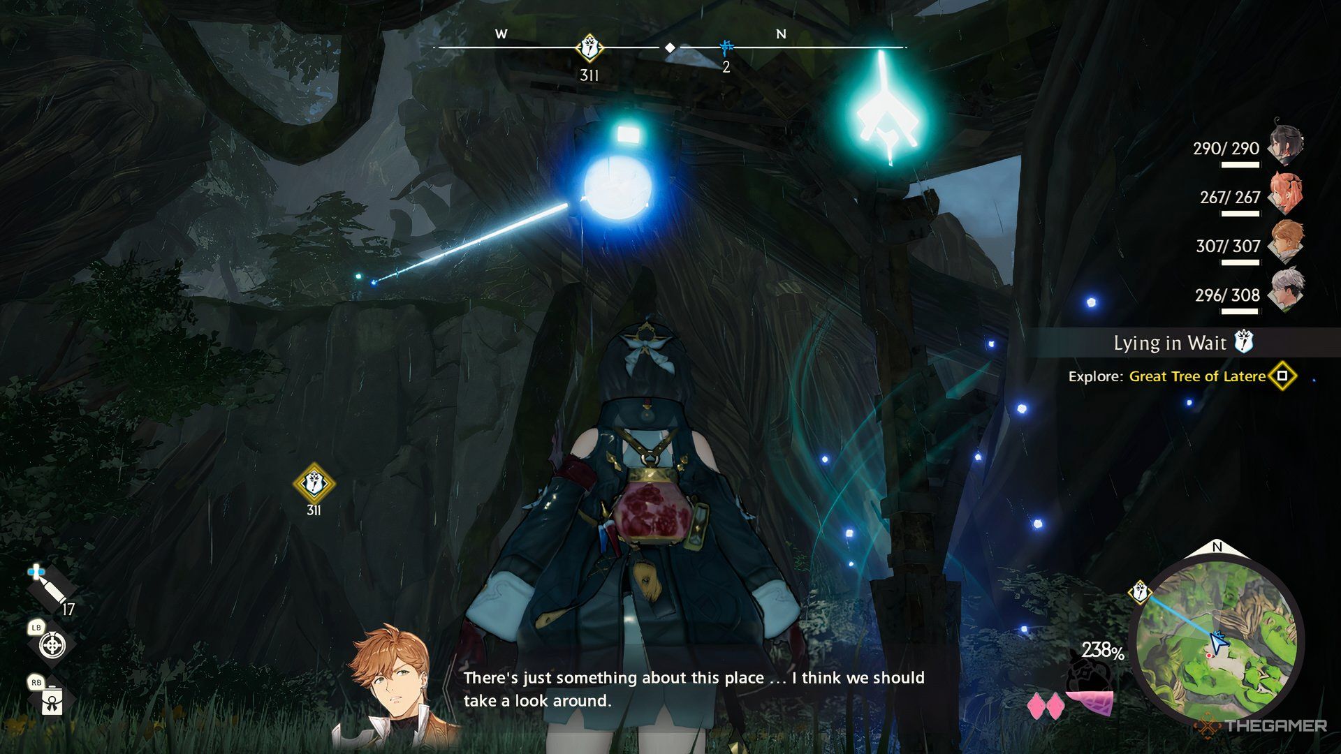 Victor saying a voiceline indicating the presence of a Mana Geyser in Atelier Yumia: The Alchemist Of Memories & The Envisioned Land.