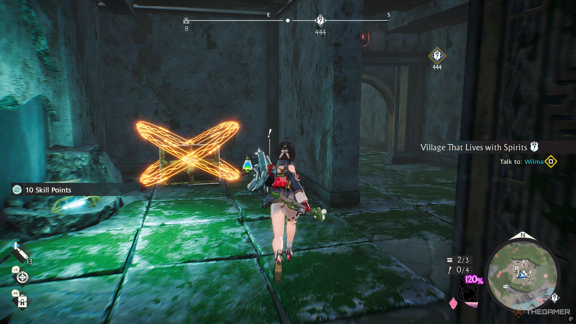 Yumia in front of a found Relic in Atelier Yumia: The Alchemist Of Memories & The Envisioned Land.