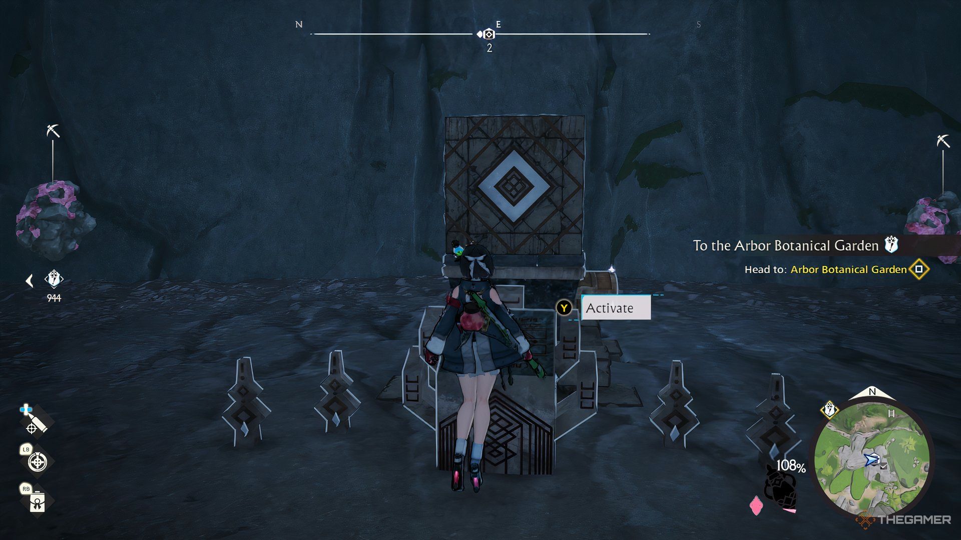 Yumia ready to activate a Shrine of Prayer in Atelier Yumia: The Alchemist of Memories & The Envisioned Land.