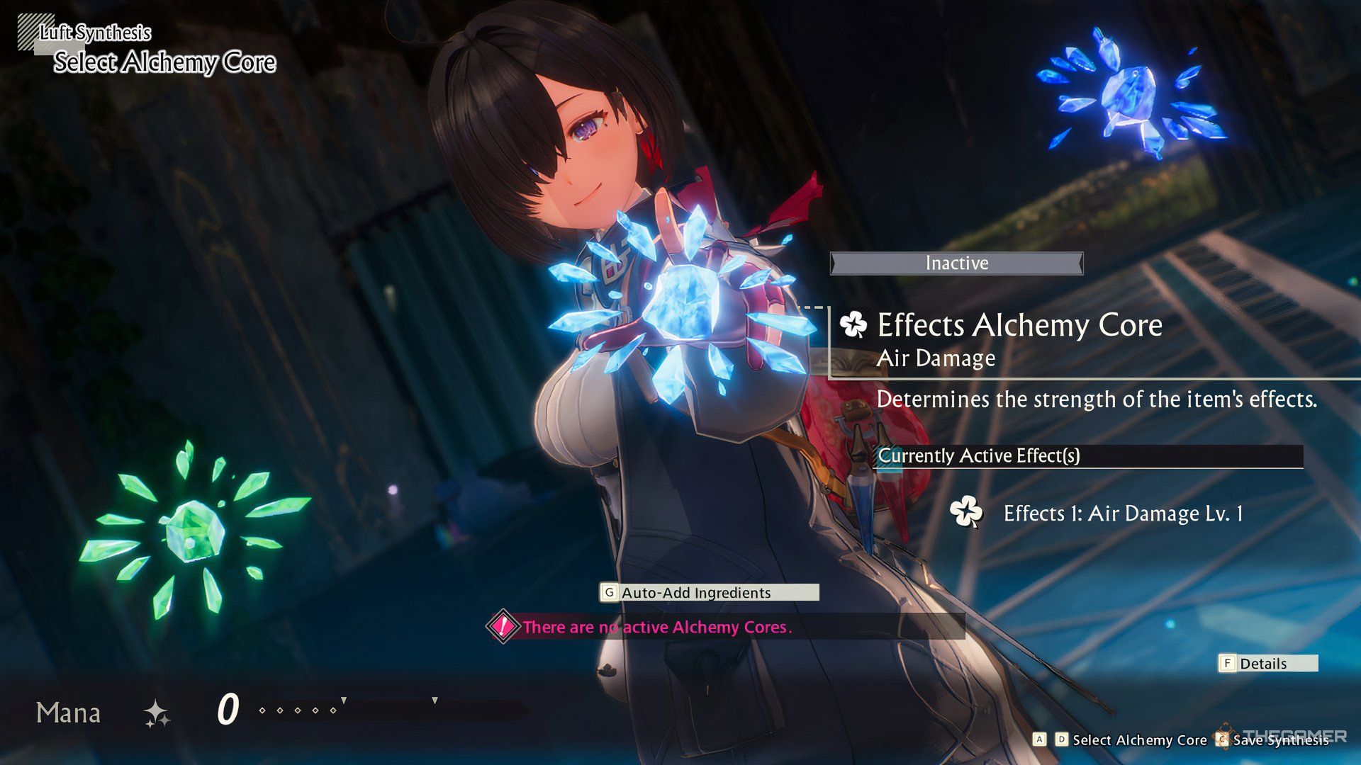 The Alchemy Cores during a Synthesis in Atelier Yumia: The Alchemist of Memories & The Envisioned Land.