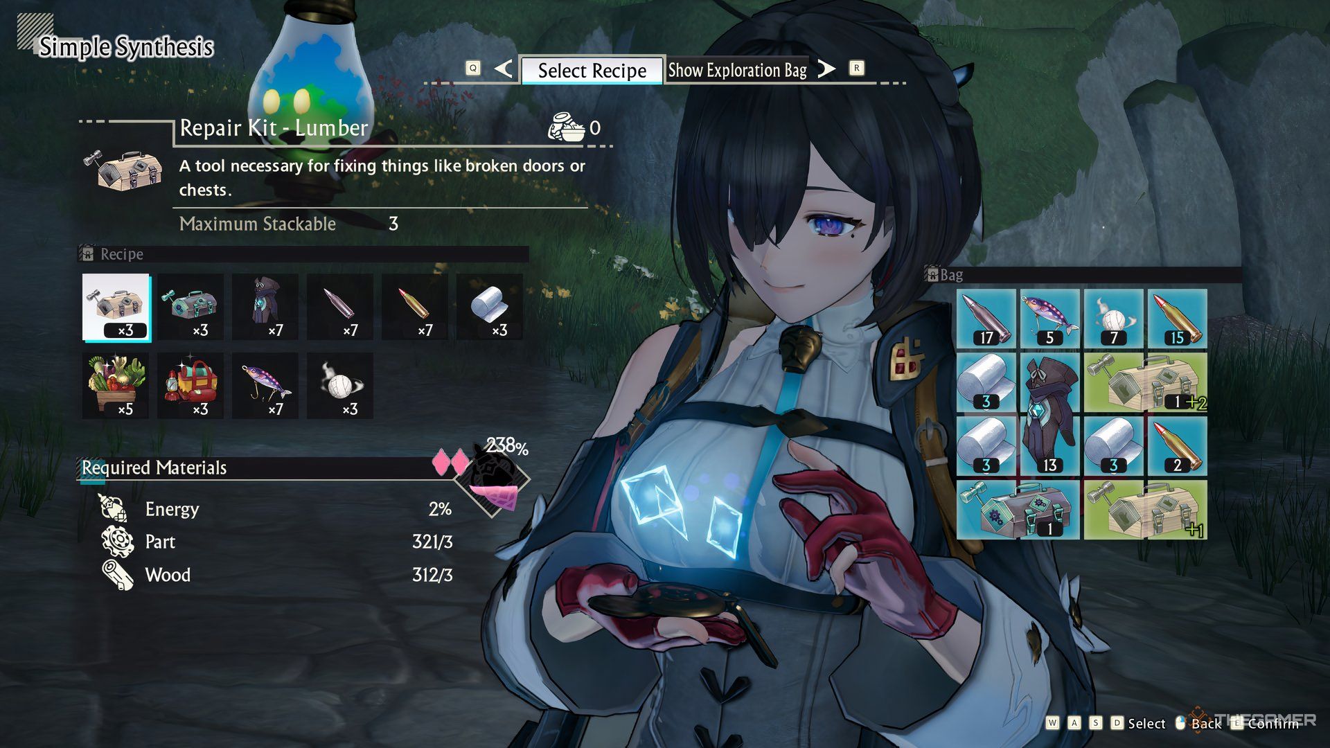 Yumia doing Simple Synthesis in Atelier Yumia: The Alchemist of Memories & The Envisioned Land.