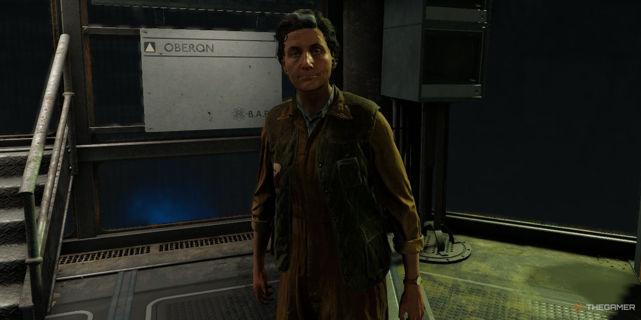 doctor garrow in the interchange after being rescued in atomfall.