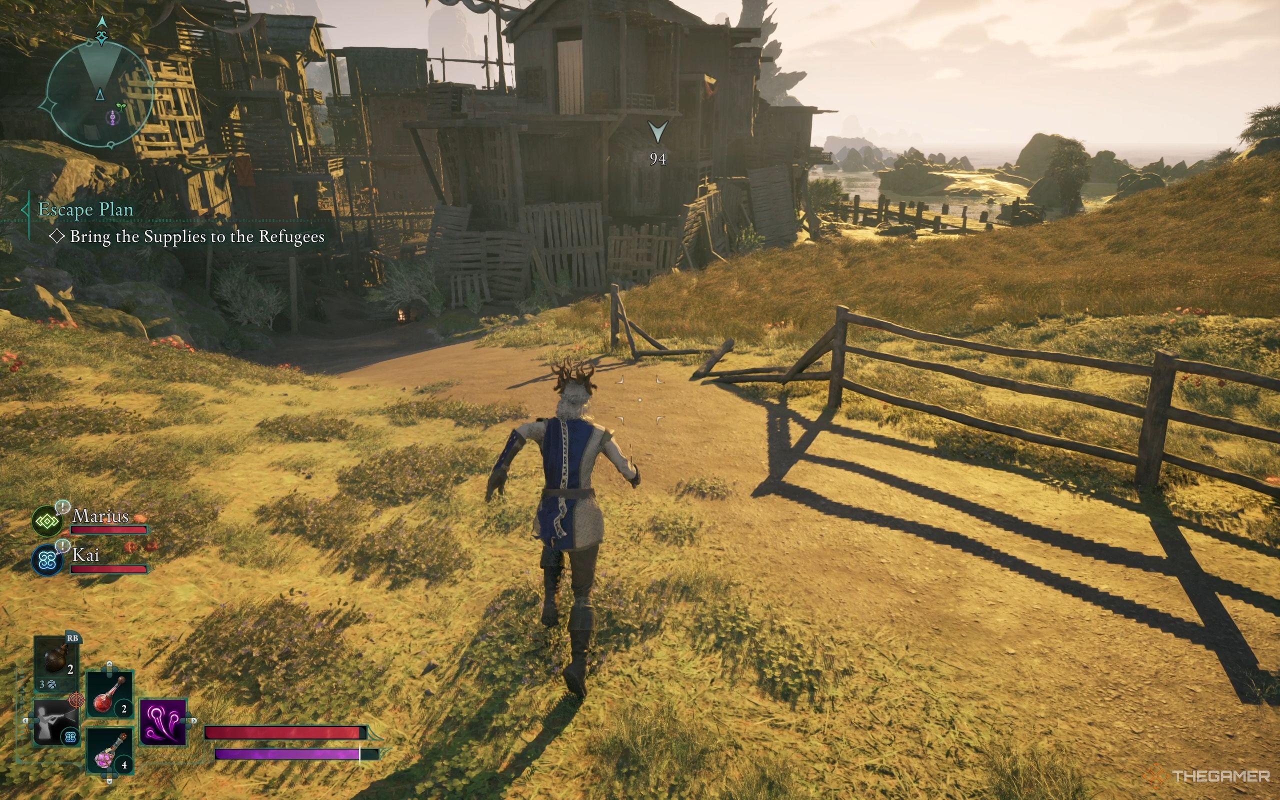 The Envoy runs to Shantytown, an area of crumbling wooden buildings.