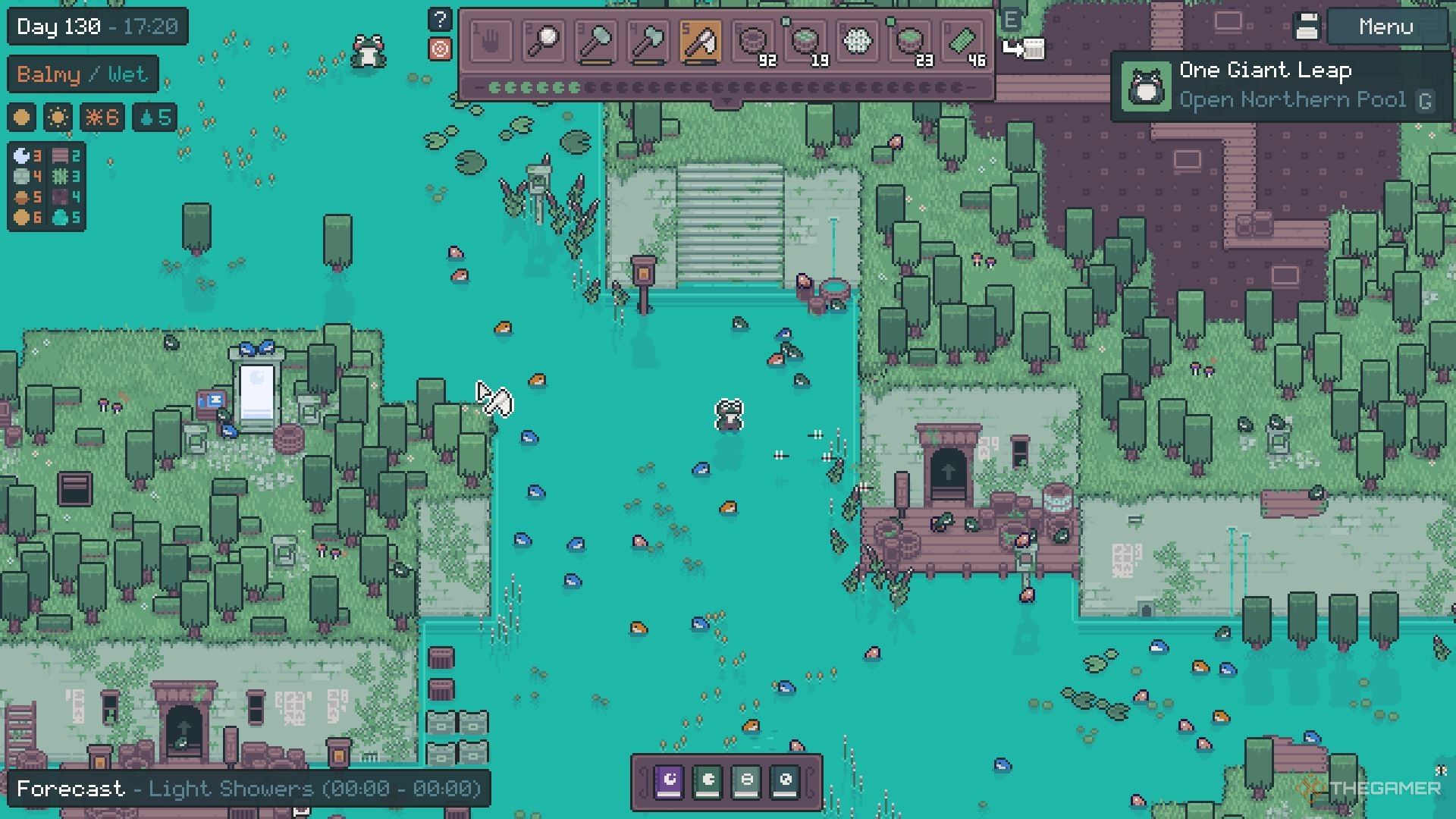 Catching bugs in the waking world in Mudborne.