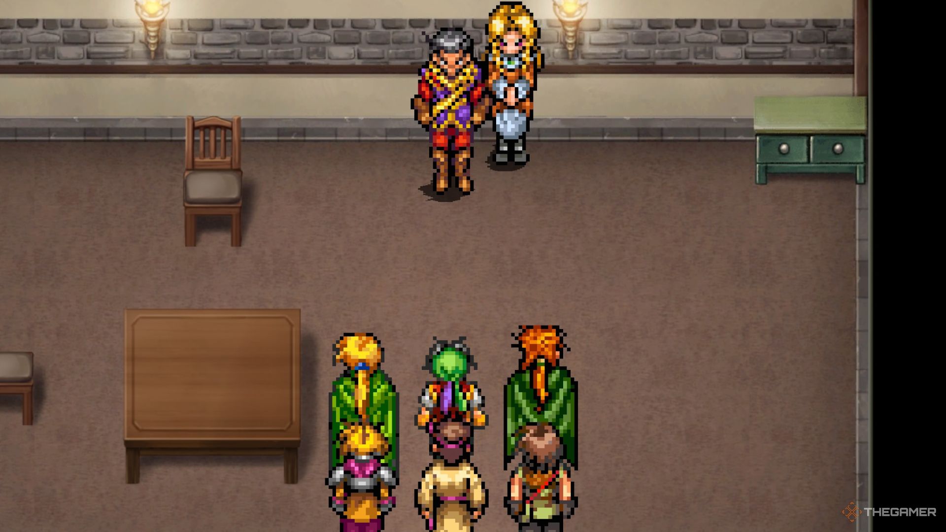 Confronting Kraze with Lepant in the Suikoden 1 HD Remaster.