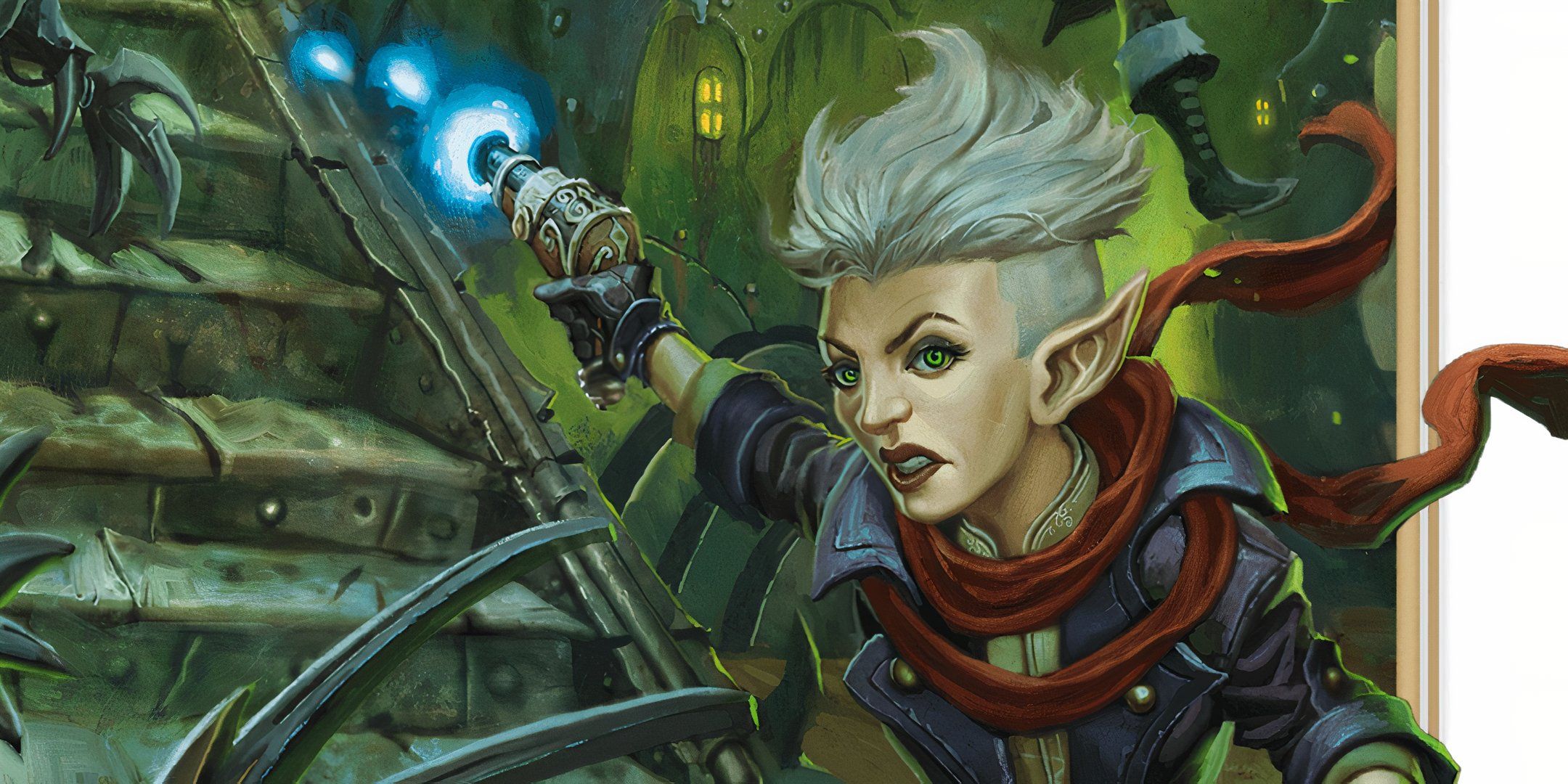 A gnome uses a sci-fi like pistol in Dungeons & Dragons. 