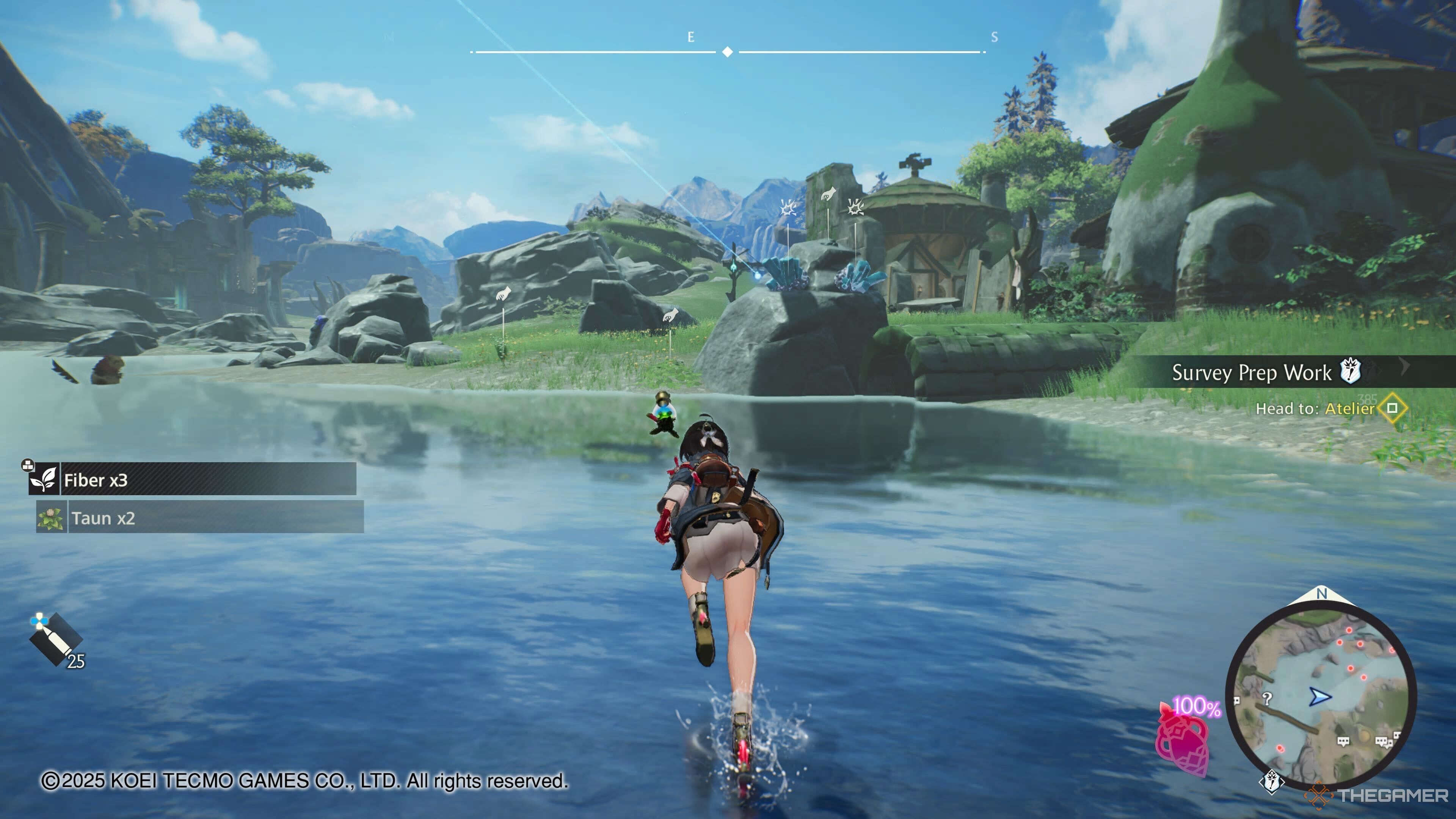 Crossing the water in Ligneus in Atelier Yumia