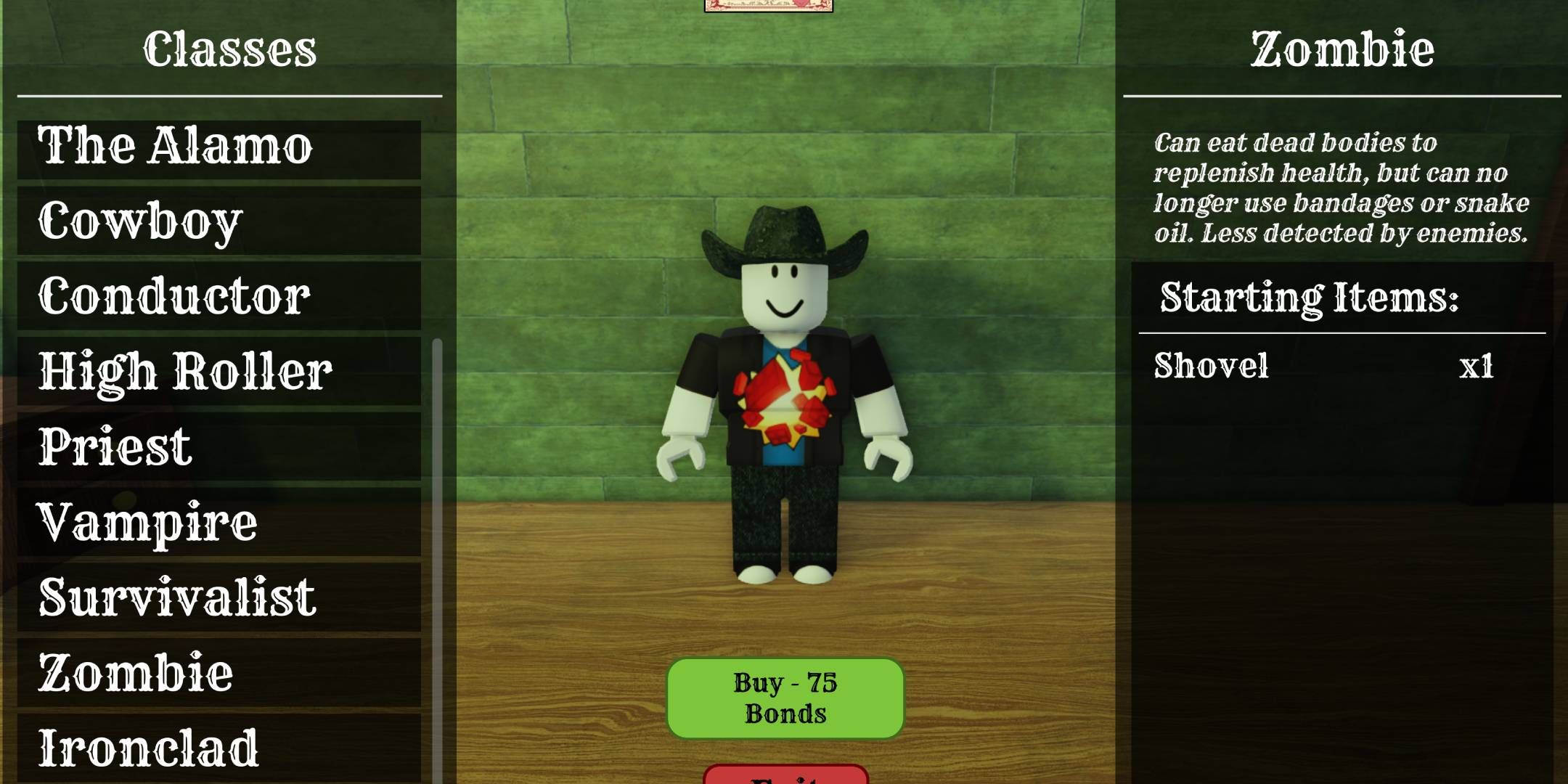 Dead Rails Zombie Class