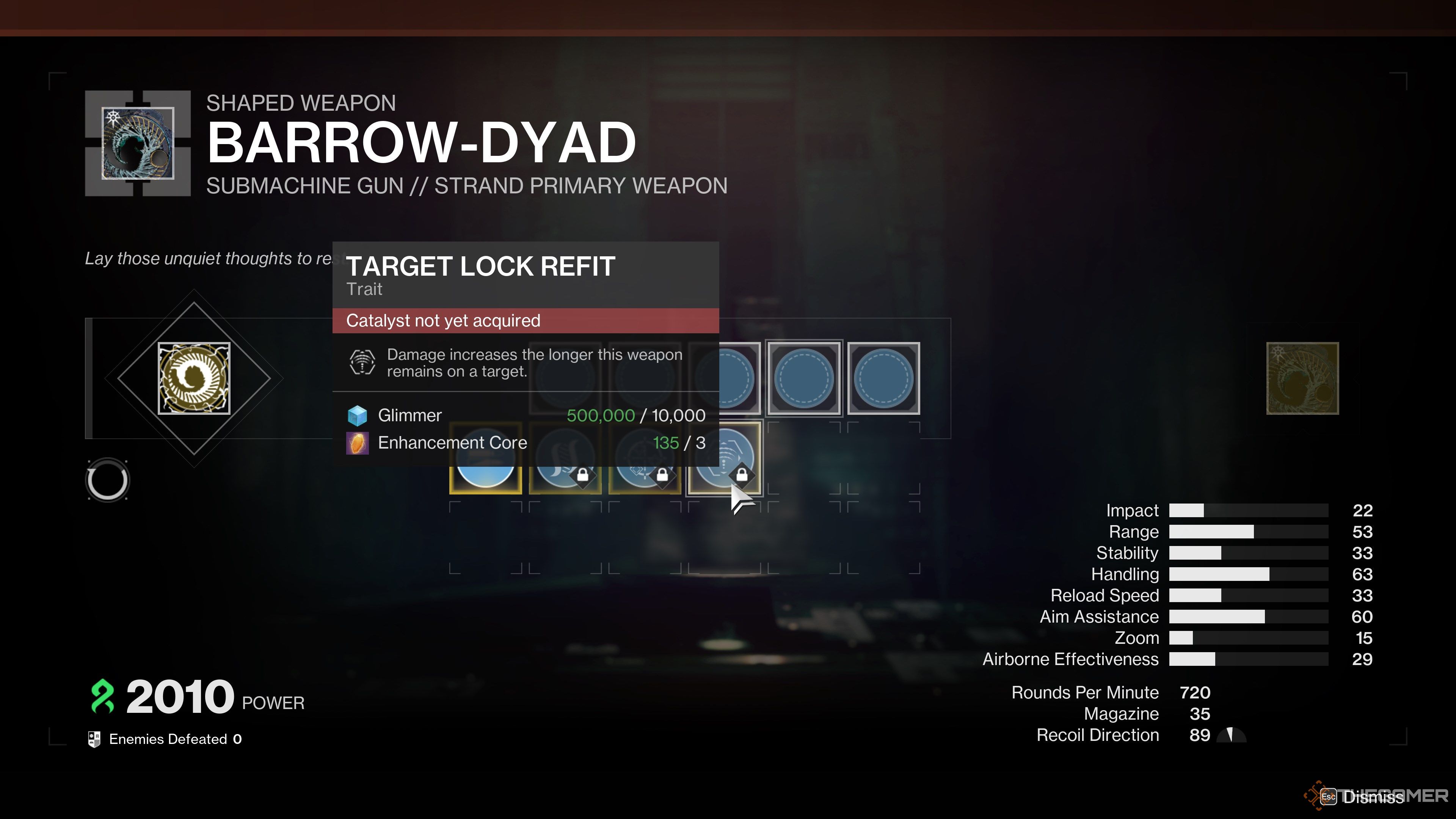 Destiny 2 Barrow-Dyad Catalyst One For All Target Lock