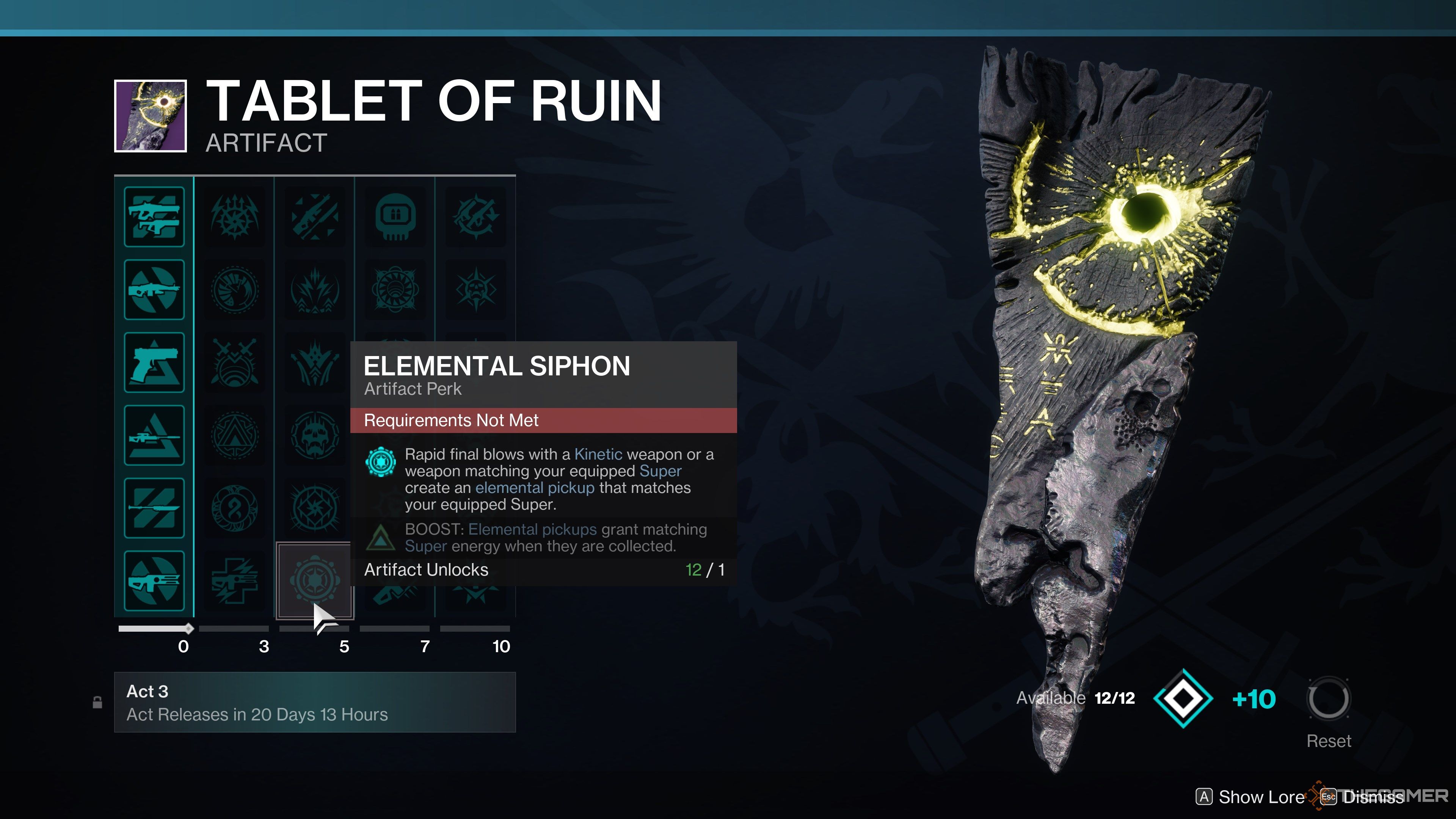 Destiny 2 Tablet of Ruin A2 Column Three
